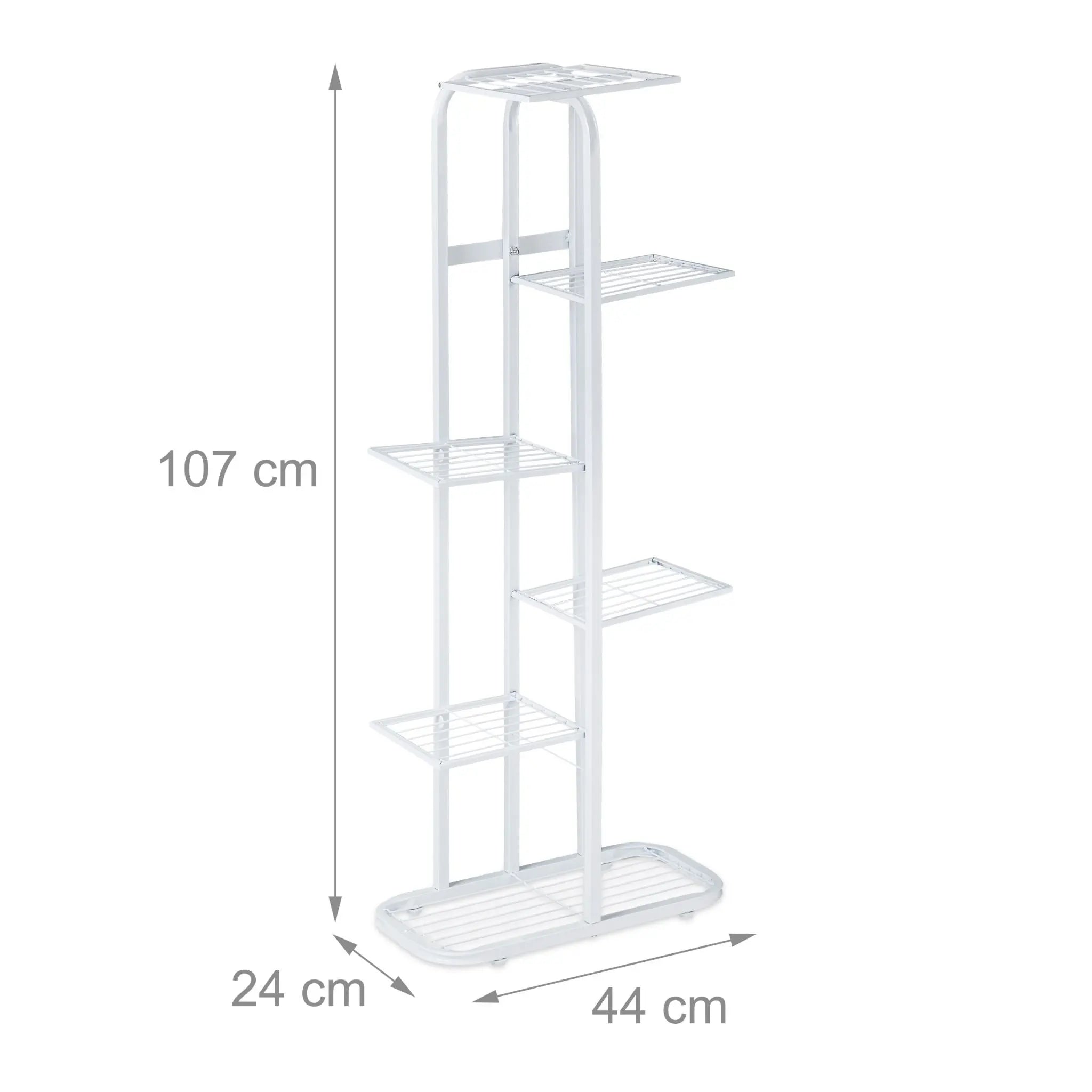 Blumentreppe Metall 6 Etagen Weiss von Relaxdays