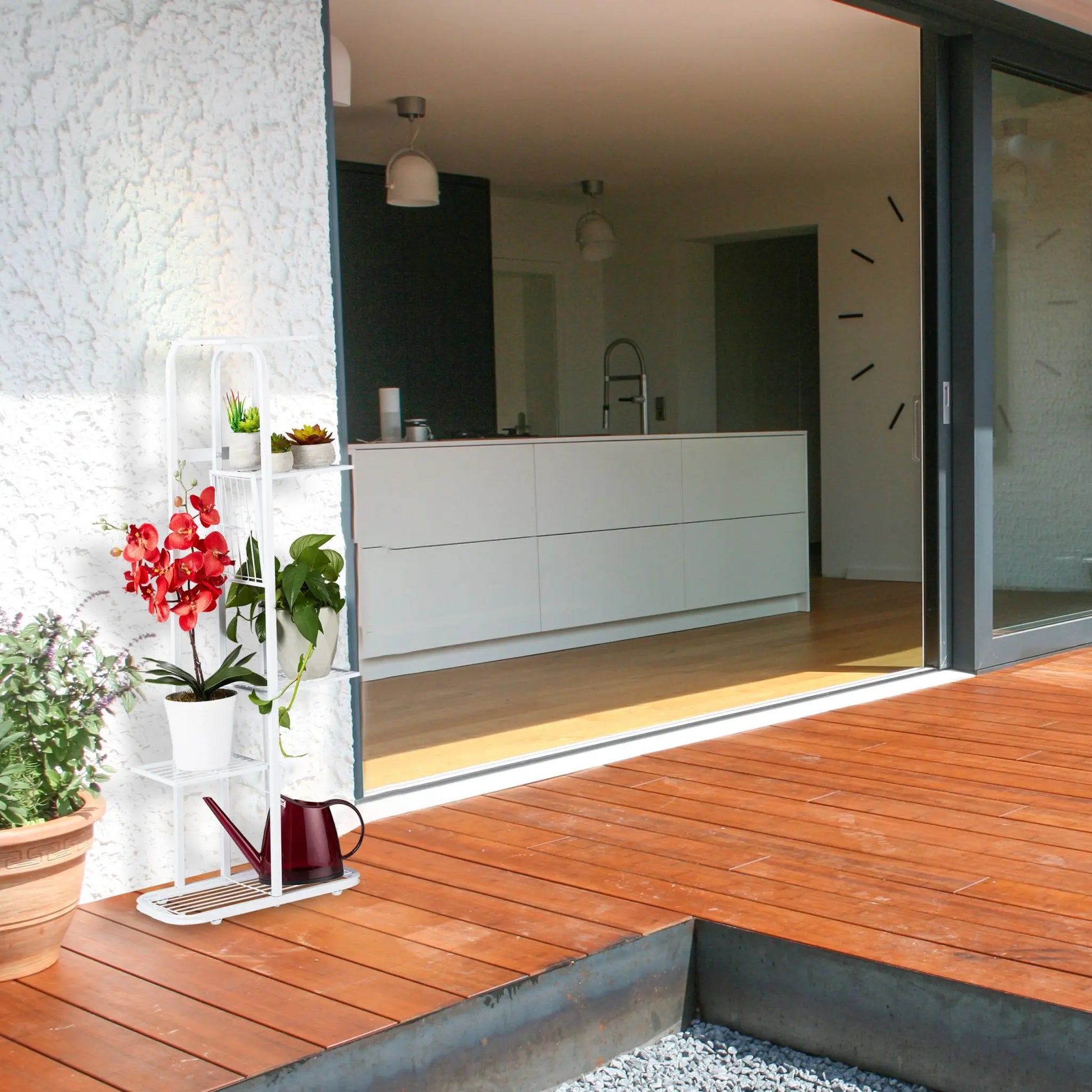 Blumentreppe Metall 6 Etagen Grün von Relaxdays