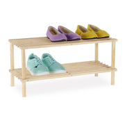 Schuhregal Holz Hellbraun von Relaxdays