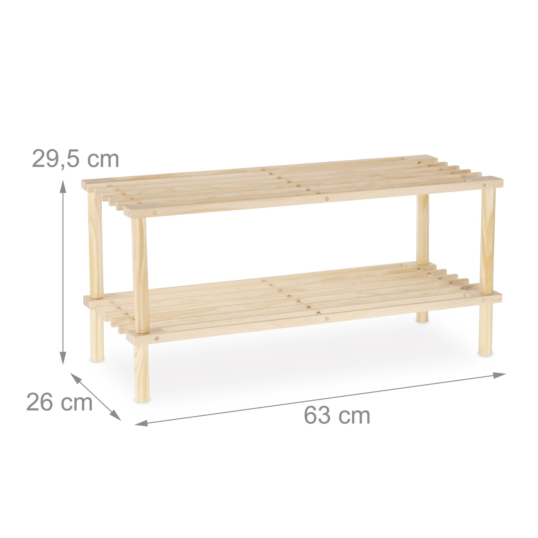 Schuhregal Holz Hellbraun von Relaxdays