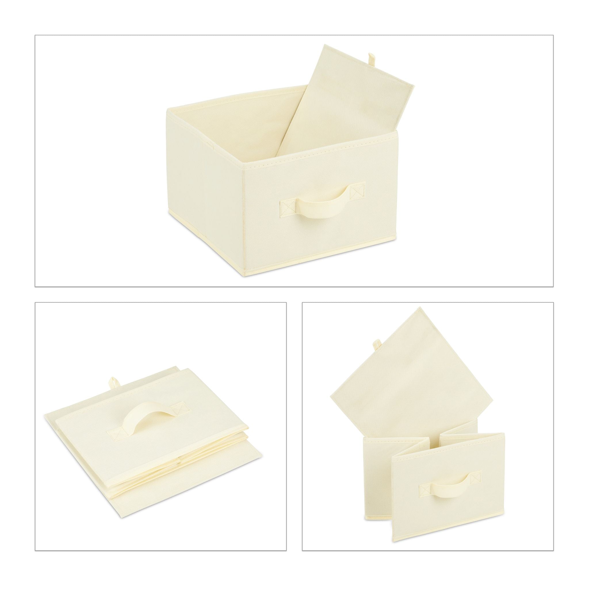 Badregal mit 3 Körben Beige-Hellbraun von Relaxdays