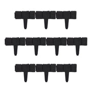 Beetzaun Steinoptik 10er-Set Schwarz von Relaxdays