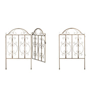 3-teiliges Gartentor bronze Dunkelbraun von Relaxdays