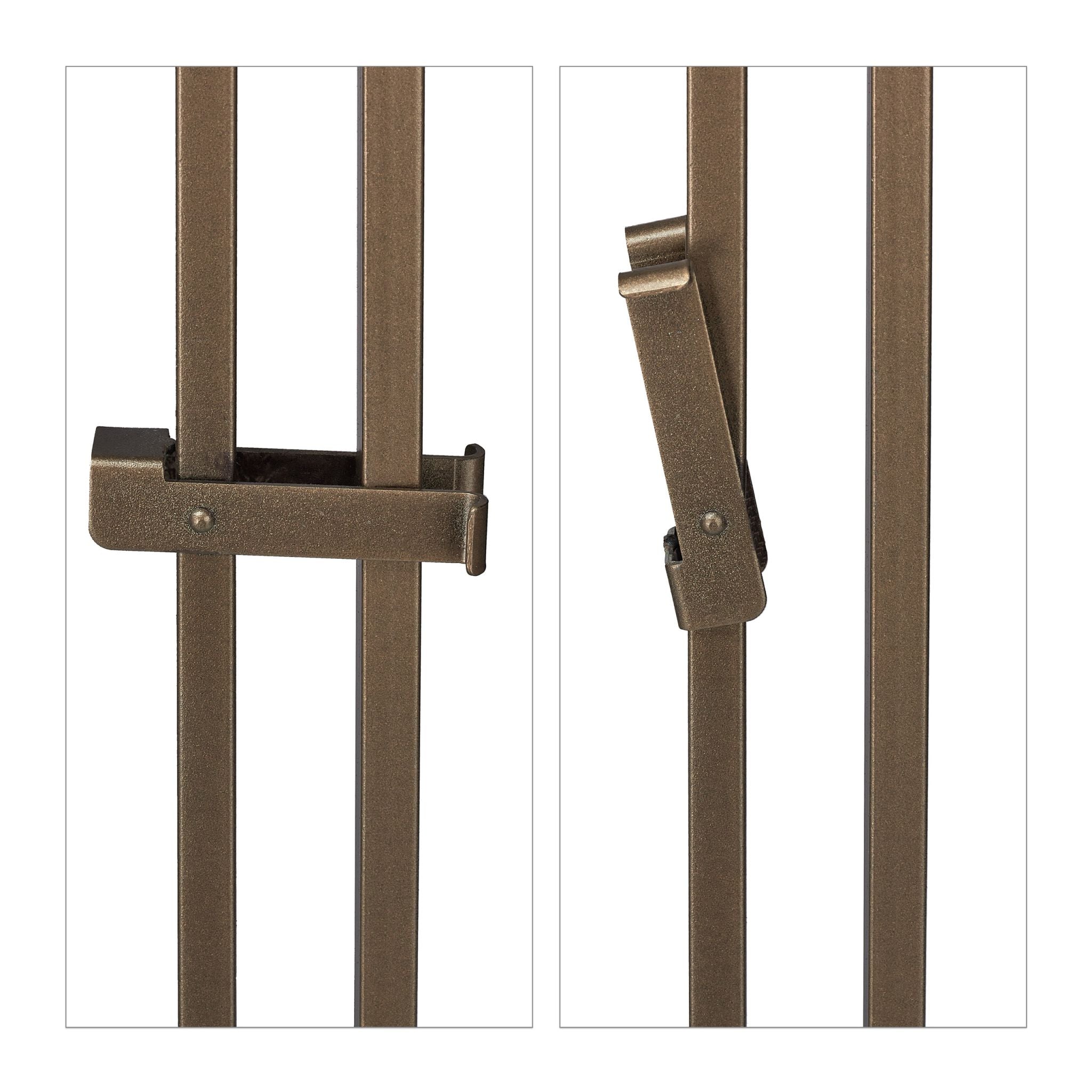 3-teiliges Gartentor bronze Dunkelbraun von Relaxdays