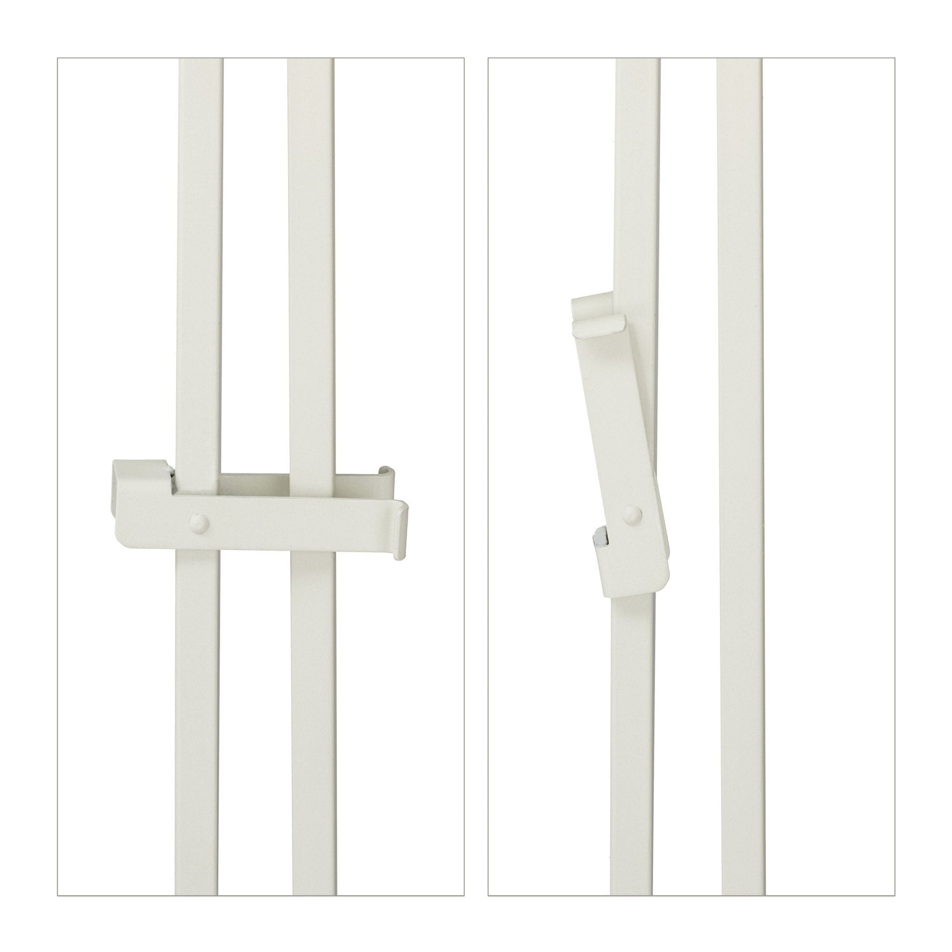 3-teiliges Gartentor weiss Weiss von Relaxdays