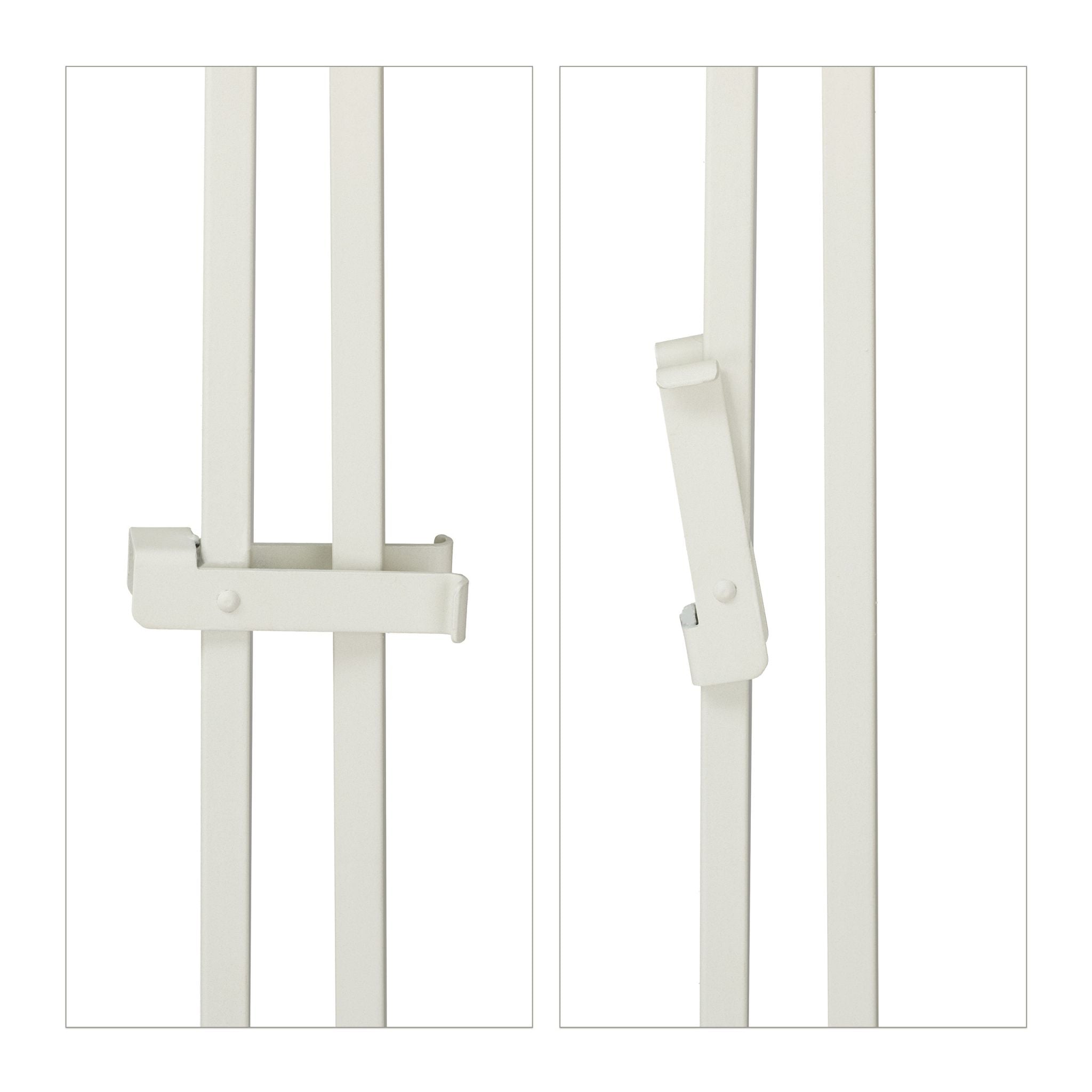 3-teiliges Gartentor weiss Weiss von Relaxdays