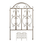 Gartenzaun Bronze 3er-Set Dunkelbraun von Relaxdays