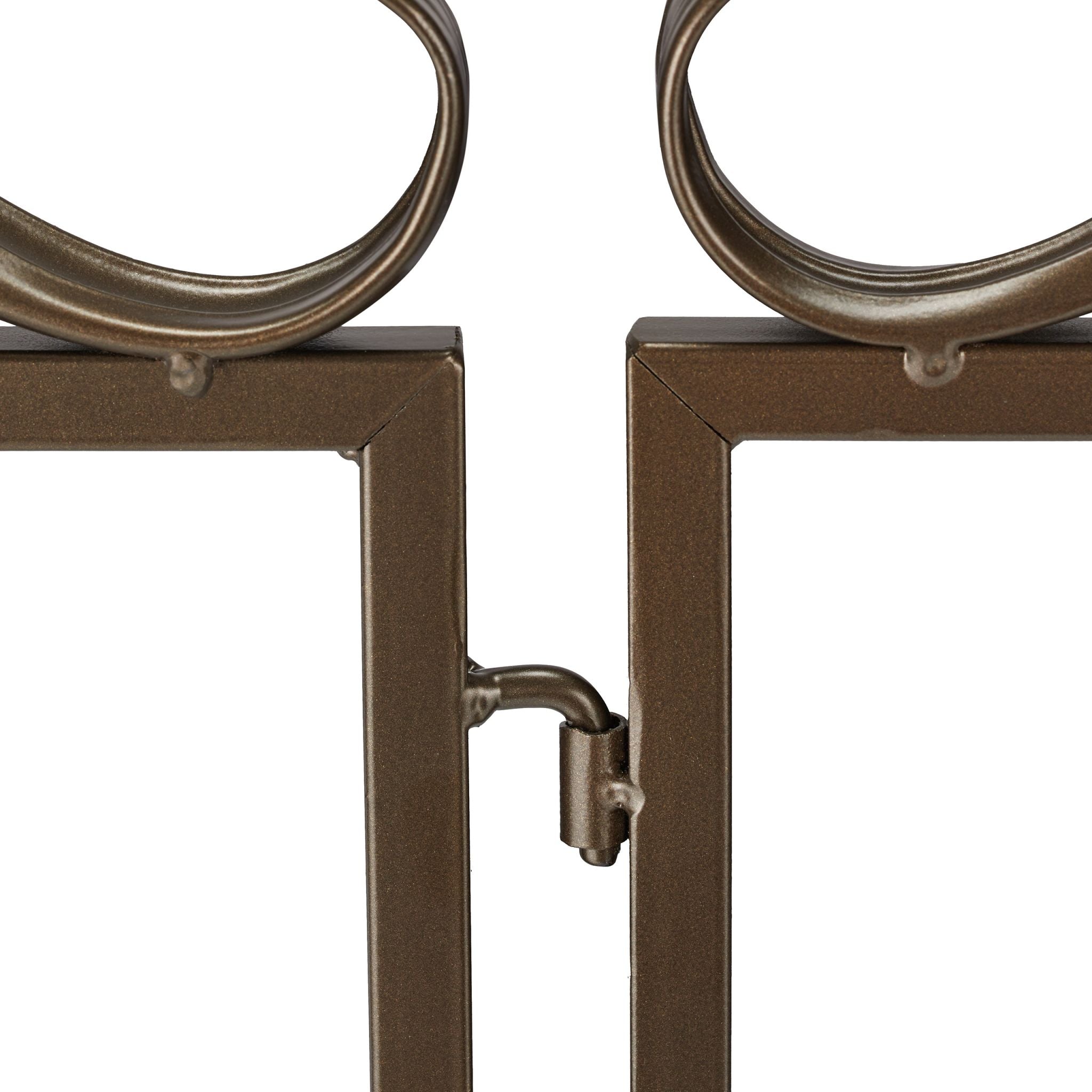 Gartenzaun Bronze 3er-Set Dunkelbraun von Relaxdays