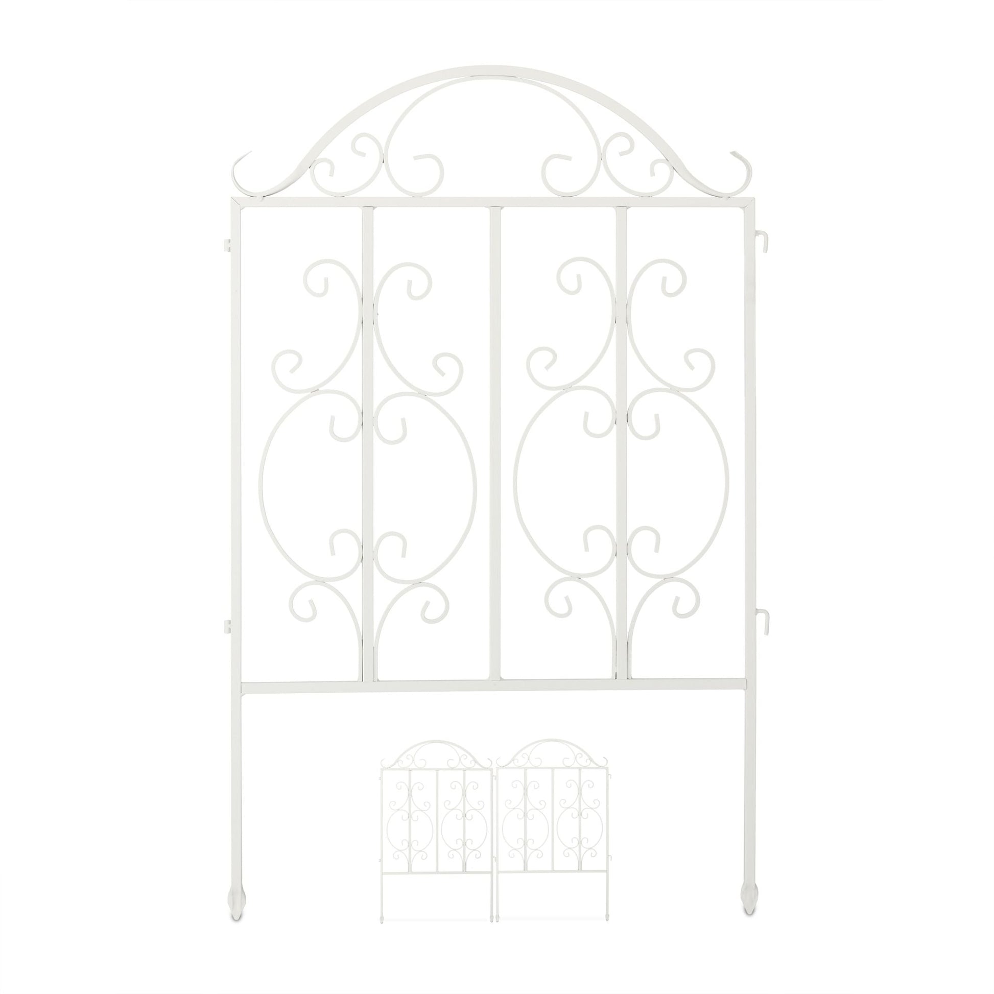 Gartenzaun Weiss 3er-Set Weiss von Relaxdays