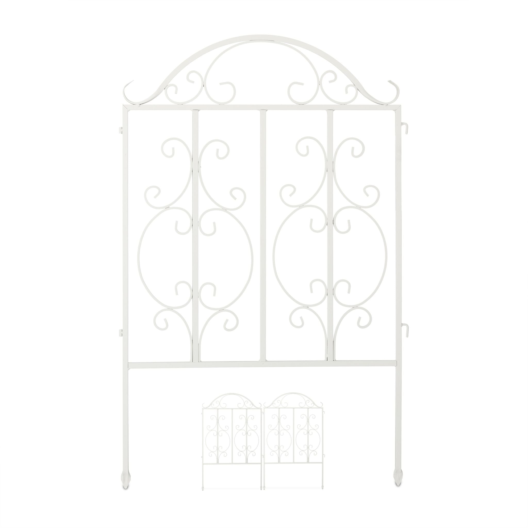 Gartenzaun Weiss 3er-Set Weiss von Relaxdays