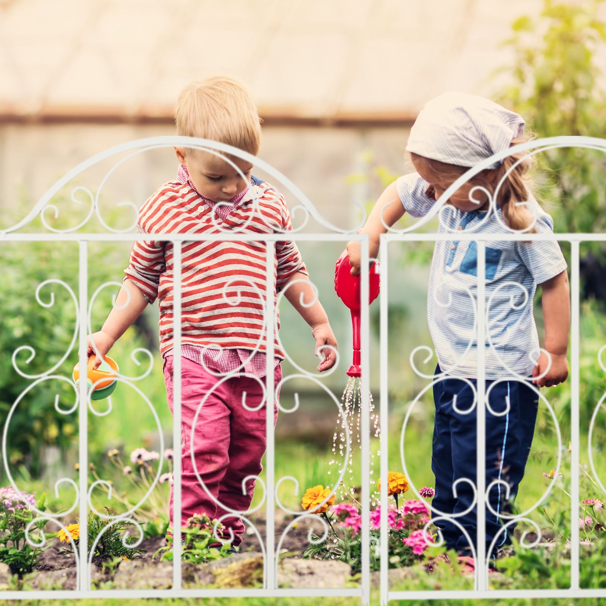 Gartenzaun Weiss 3er-Set Weiss von Relaxdays
