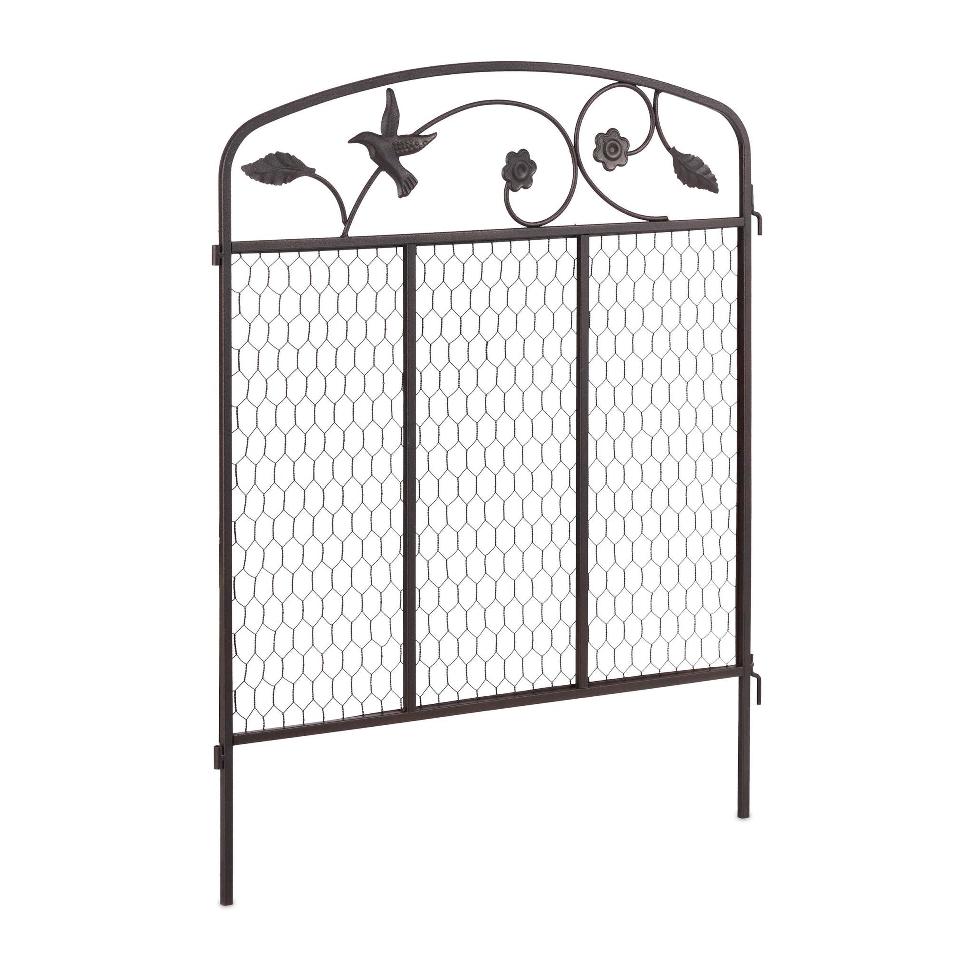 Beeteinfassung zum Stecken 3-teilig Dunkelbraun von Relaxdays