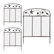 Beeteinfassung zum Stecken 3-teilig Dunkelbraun von Relaxdays