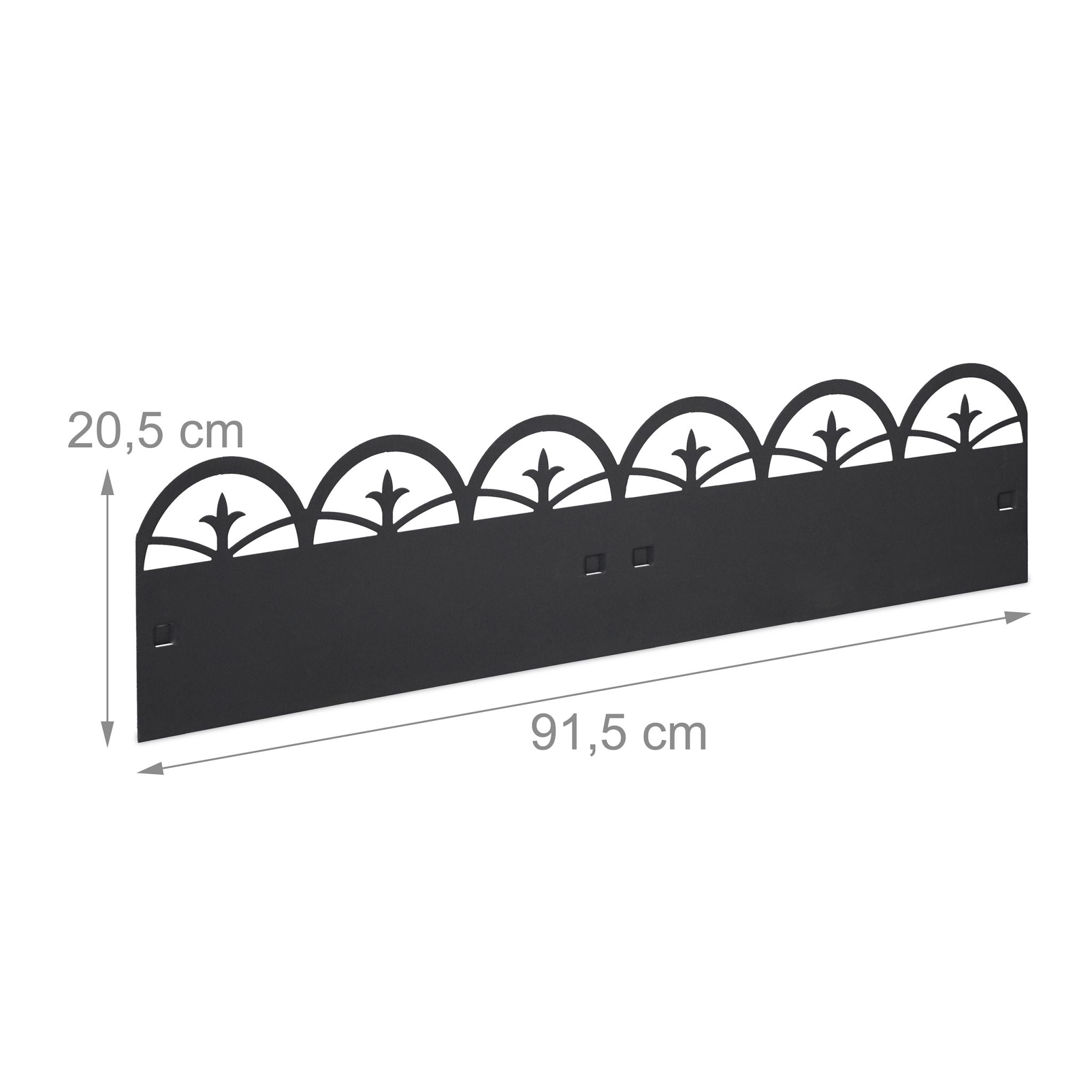 Beeteinfassung Metall Schwarz von Relaxdays