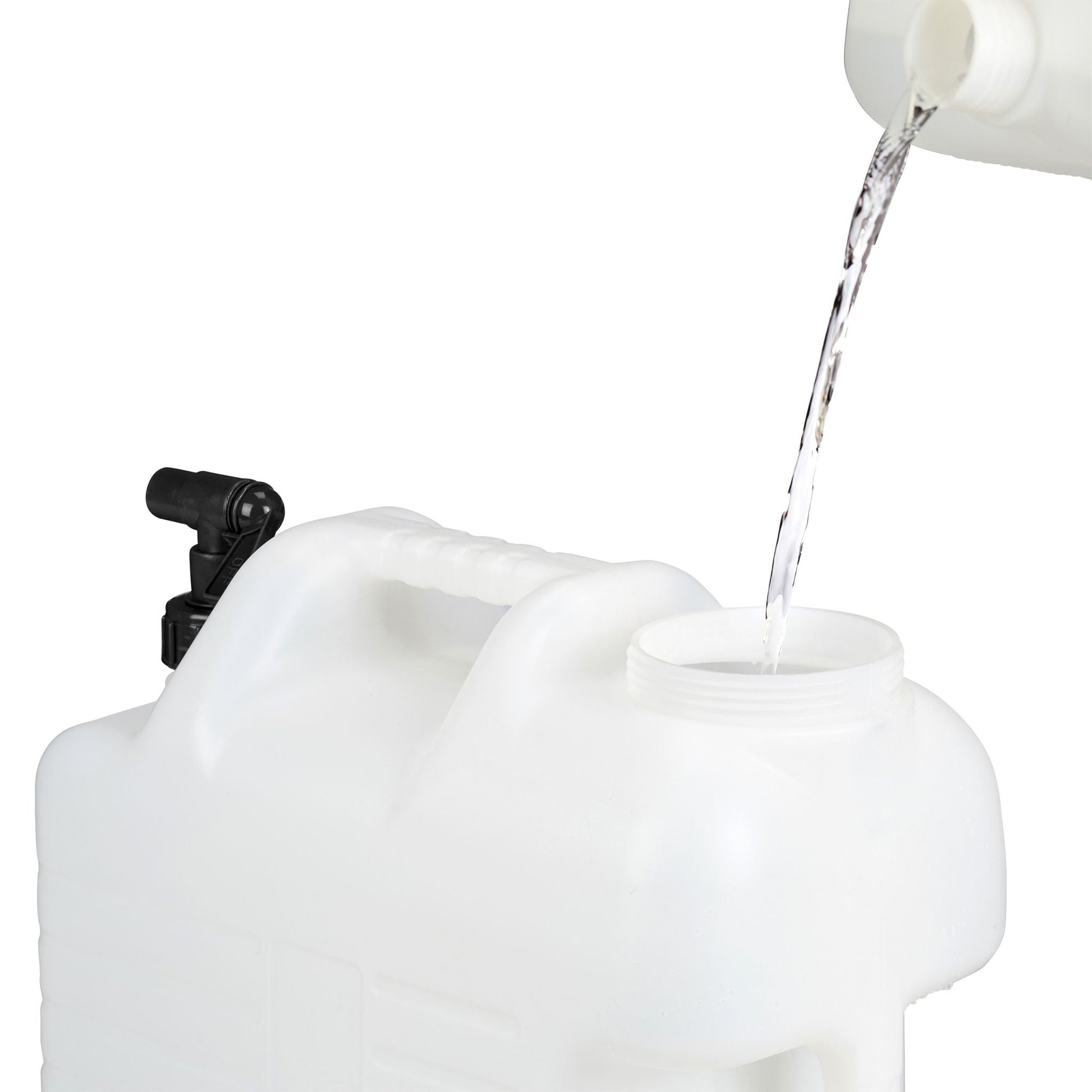 Wasserkanister mit Hahn Weiss-Schwarz von Relaxdays