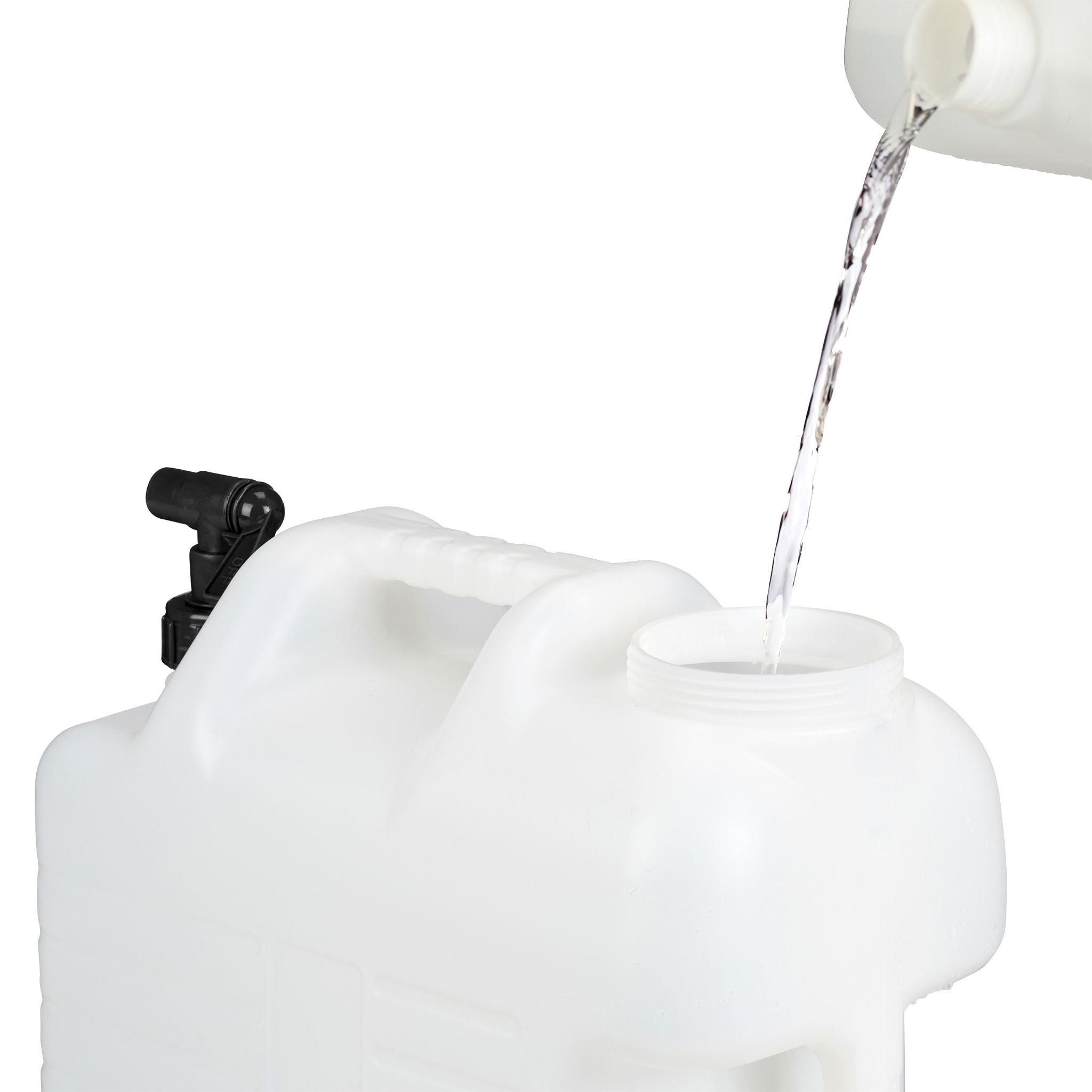 Wasserkanister mit Hahn Weiss-Schwarz von Relaxdays