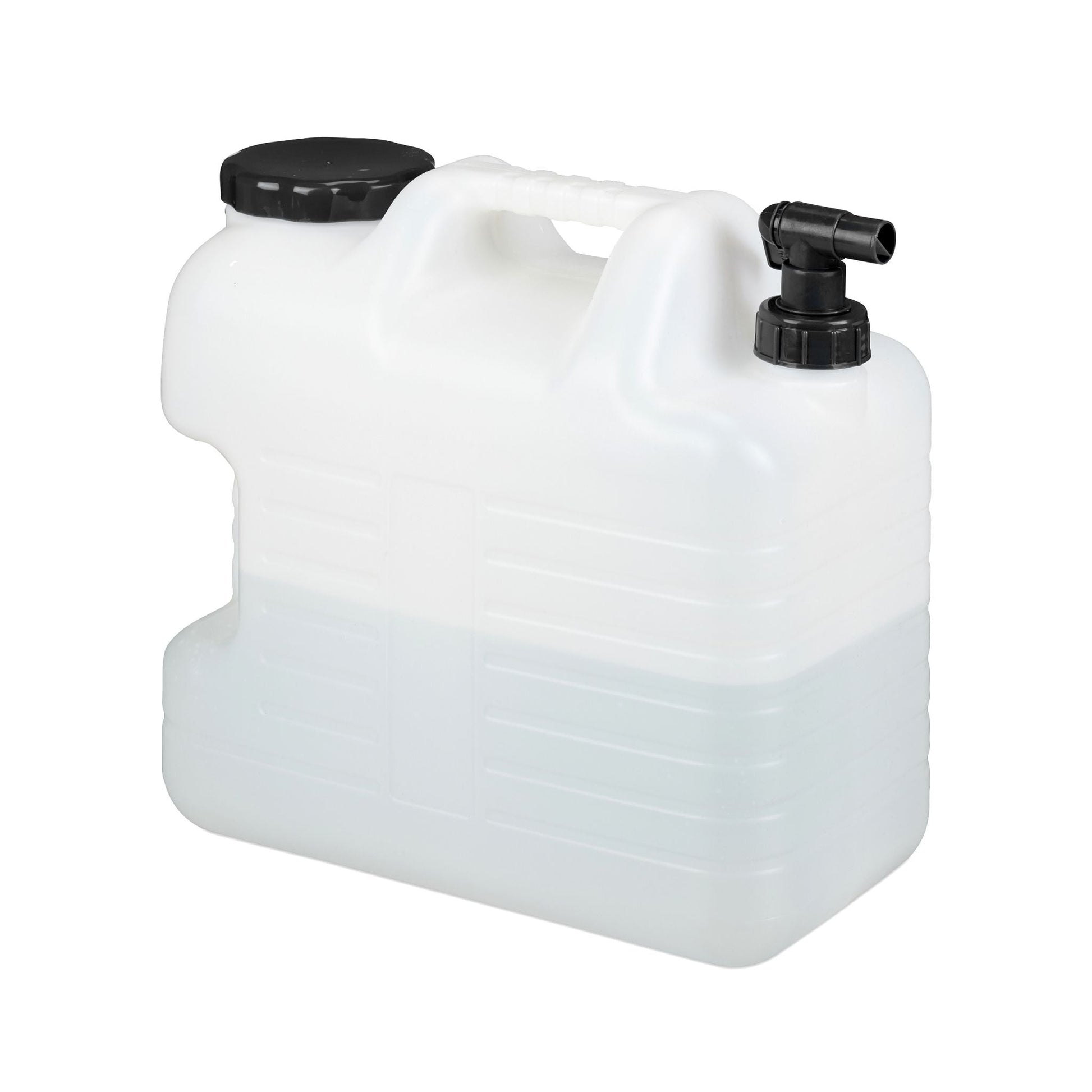 Wasserkanister mit Hahn Weiss-Schwarz von Relaxdays