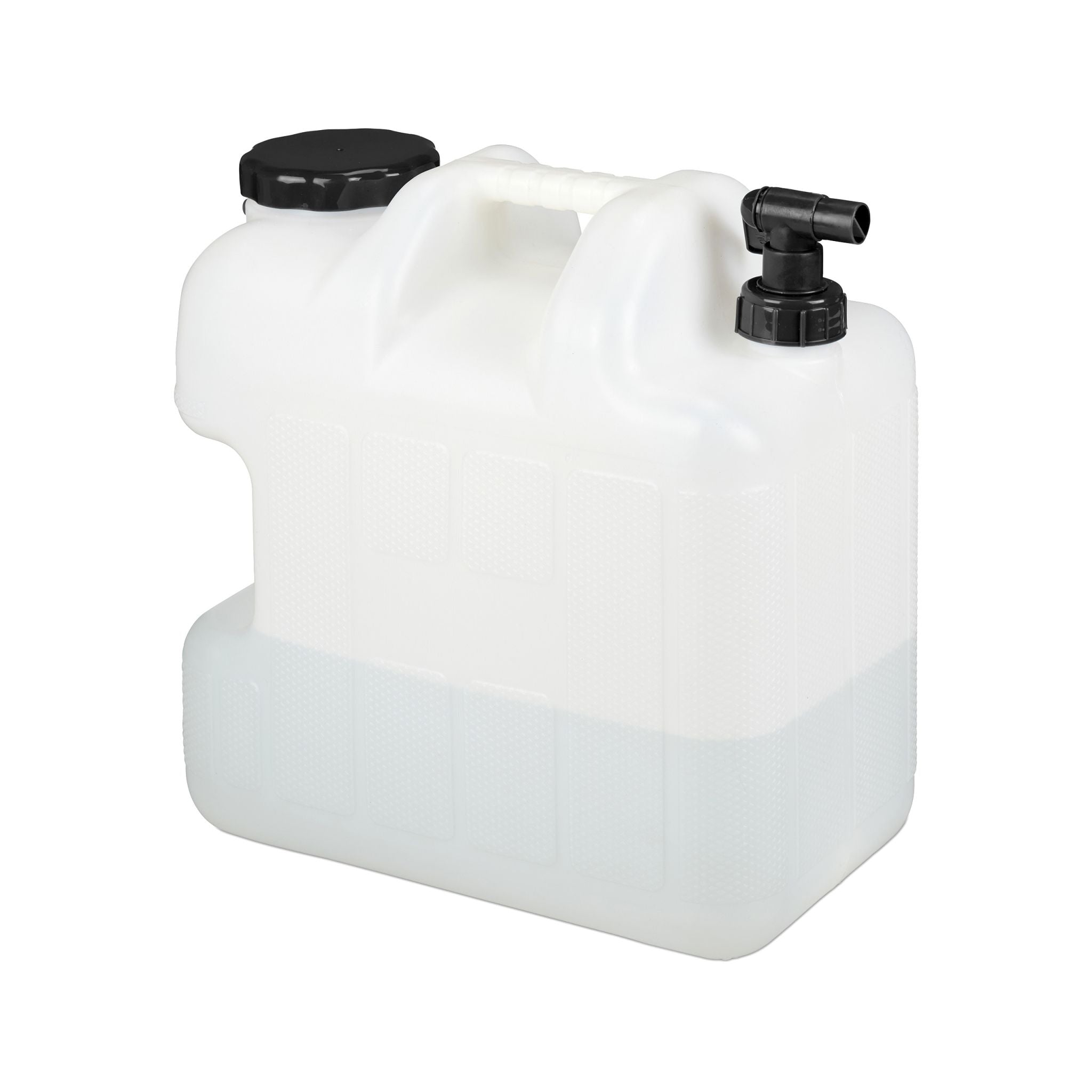 Wasserkanister mit Hahn Weiss-Schwarz von Relaxdays