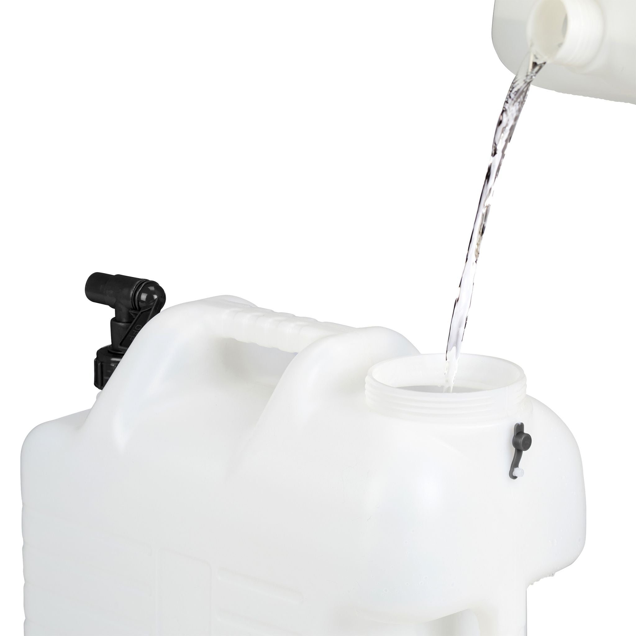 Wasserkanister mit Hahn Weiss-Schwarz von Relaxdays
