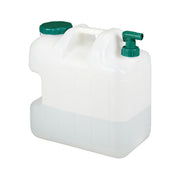 Wasserkanister mit Hahn Weiss-Dunkelgrün von Relaxdays