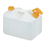 Wasserkanister mit Hahn Weiss-Orange