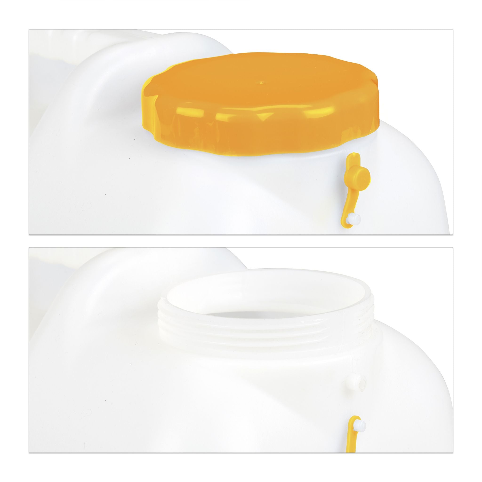 Wasserkanister mit Hahn Weiss-Orange