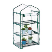 Balkon Gewächshaus mit PVC-Folie Dunkelgrün-Transparent von Relaxdays