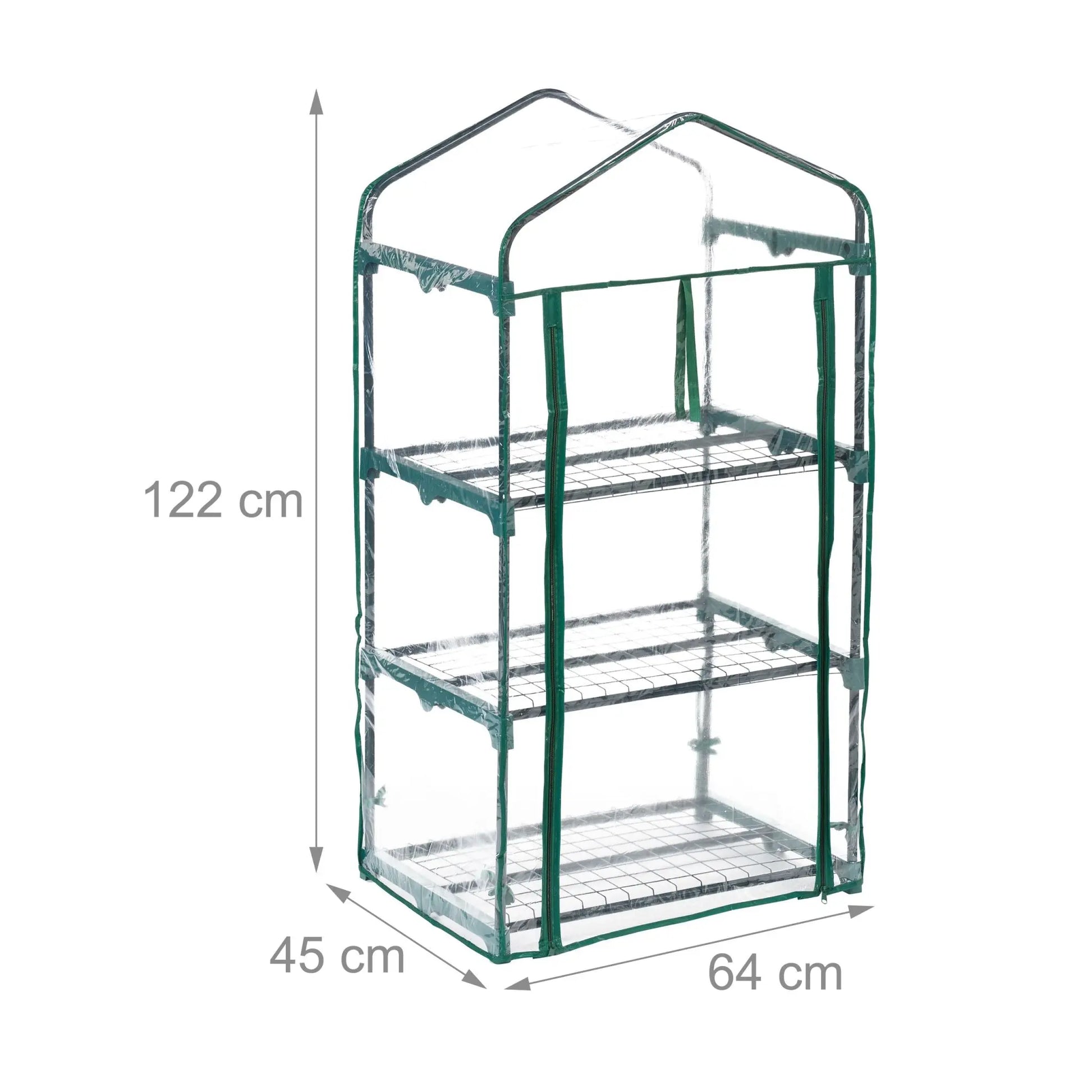 Balkon Gewächshaus mit PVC-Folie Dunkelgrün-Transparent von Relaxdays