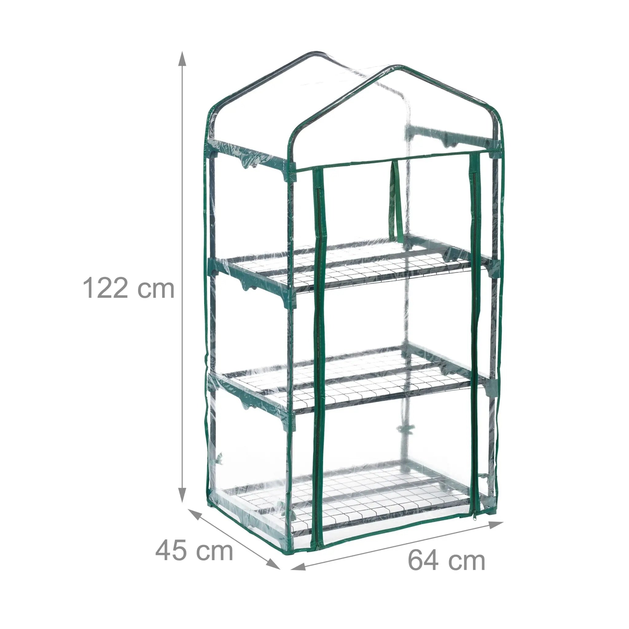 Balkon Gewächshaus mit PVC-Folie Dunkelgrün-Transparent von Relaxdays