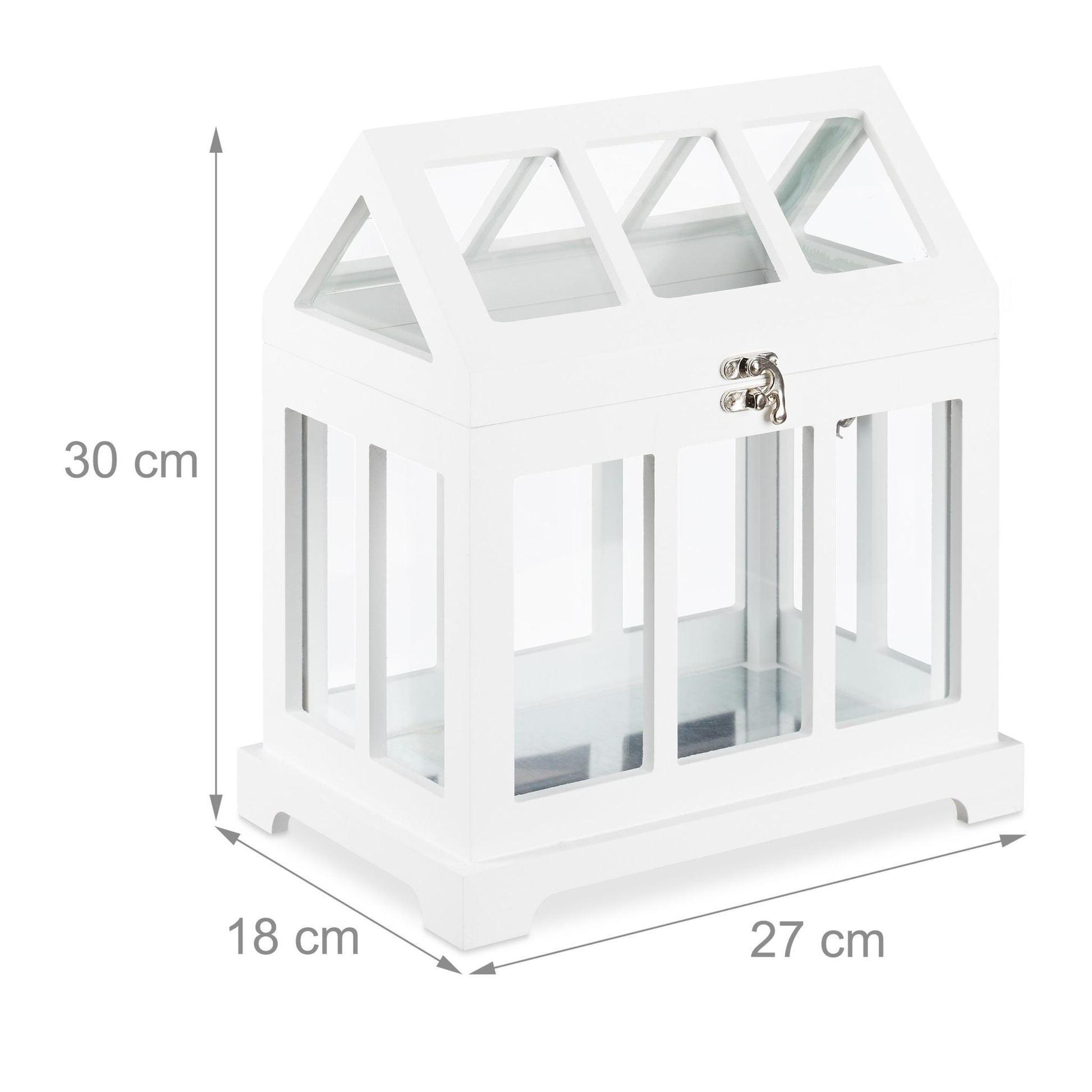 Mini Gewächshaus 2er-Set Indoor Weiss-Transparent von Relaxdays