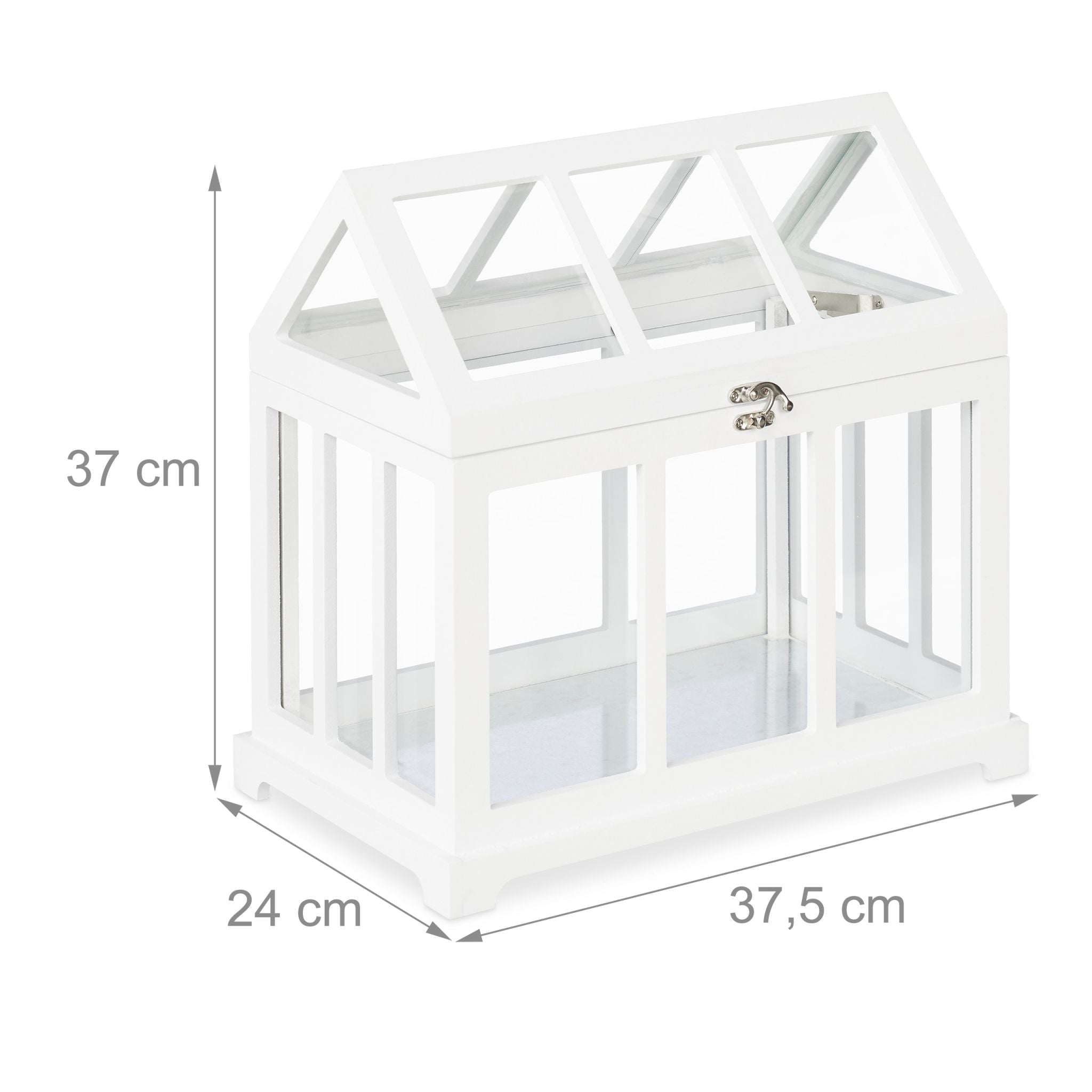 Mini Gewächshaus 2er-Set Indoor Weiss-Transparent von Relaxdays
