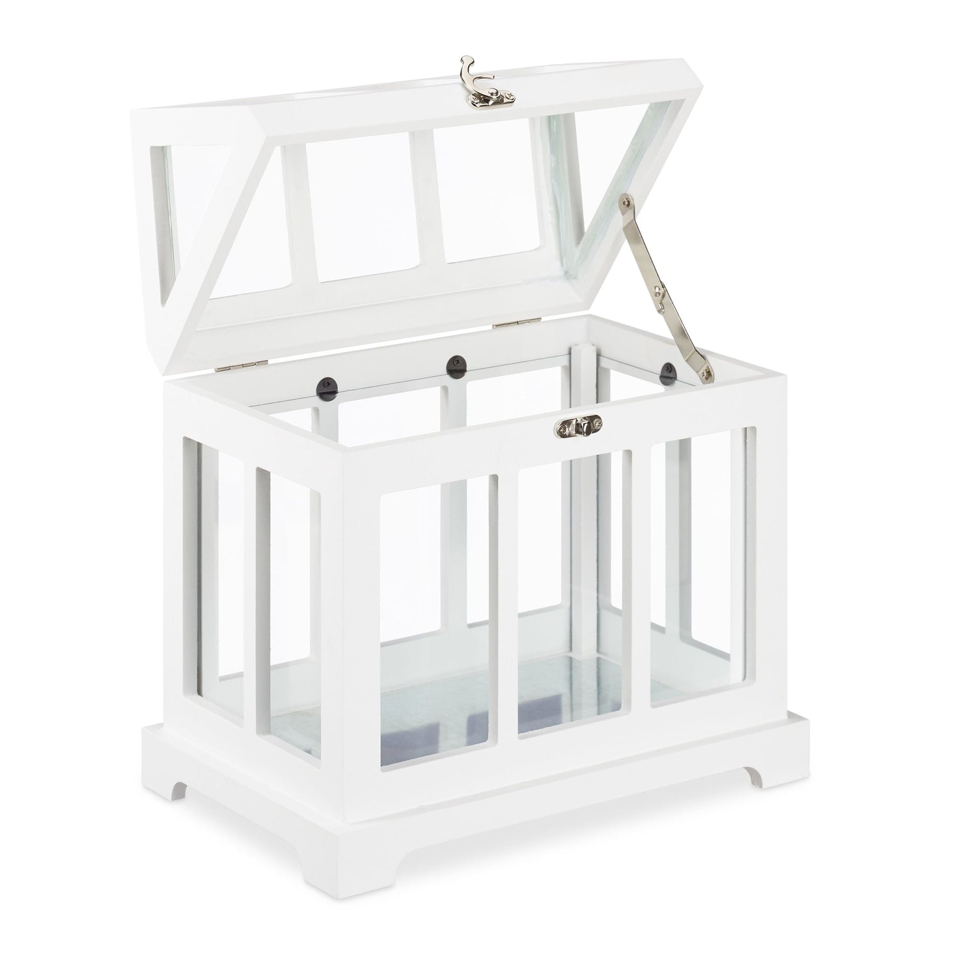 Mini Gewächshaus 2er-Set Indoor Weiss-Transparent von Relaxdays