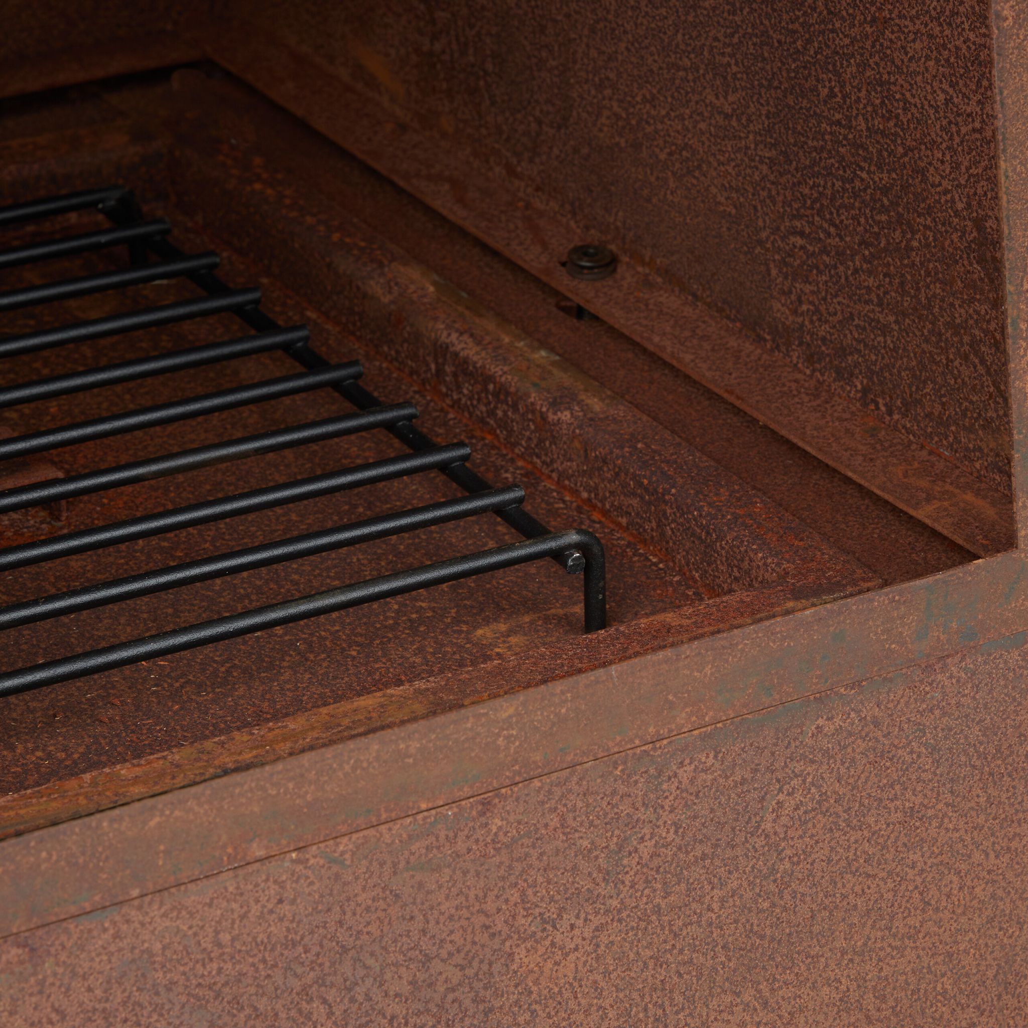 Gartenkamin Cortenstahl Braun-Schwarz von Relaxdays