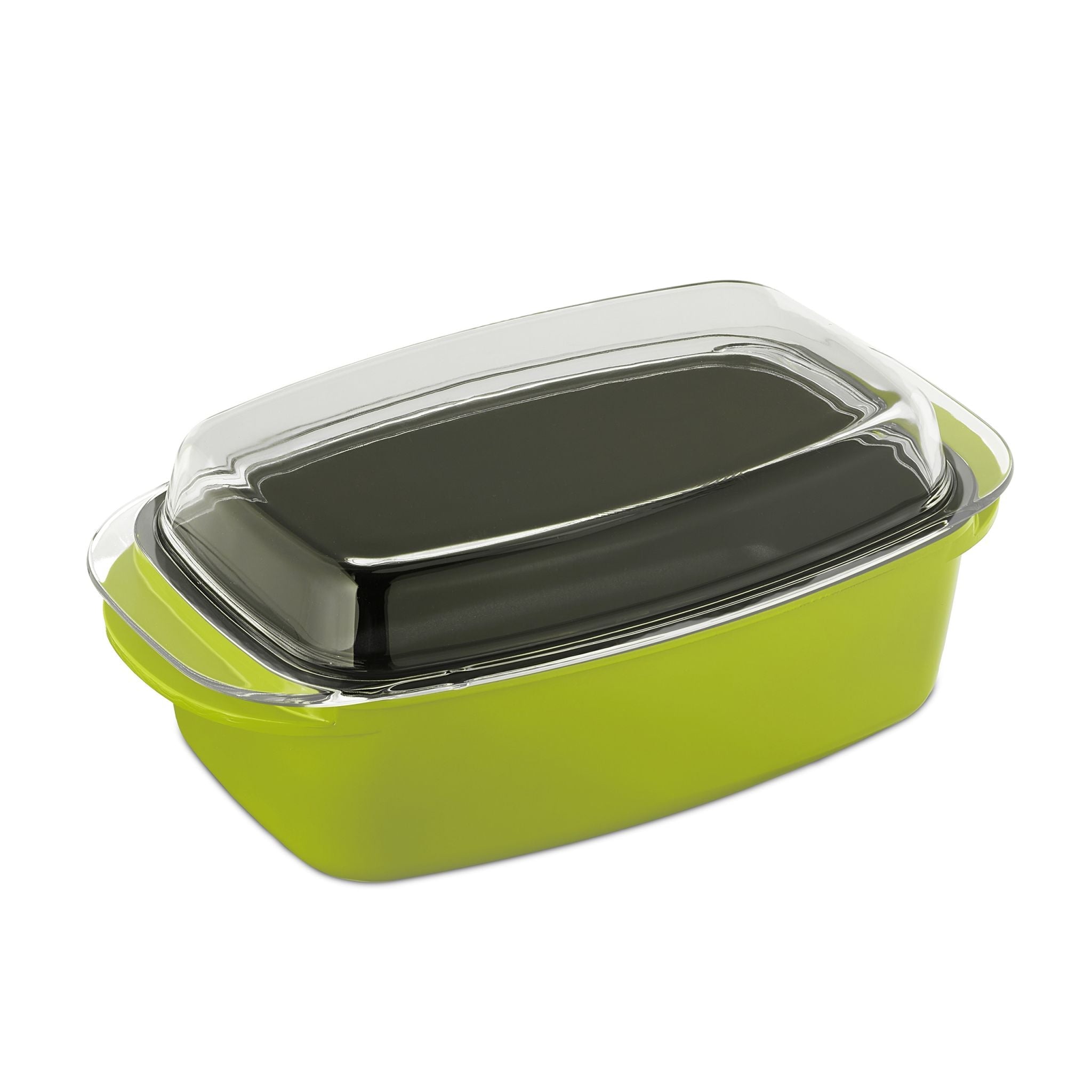 Grüner Bräter mit Glasdeckel Grün-Transparent von Relaxdays