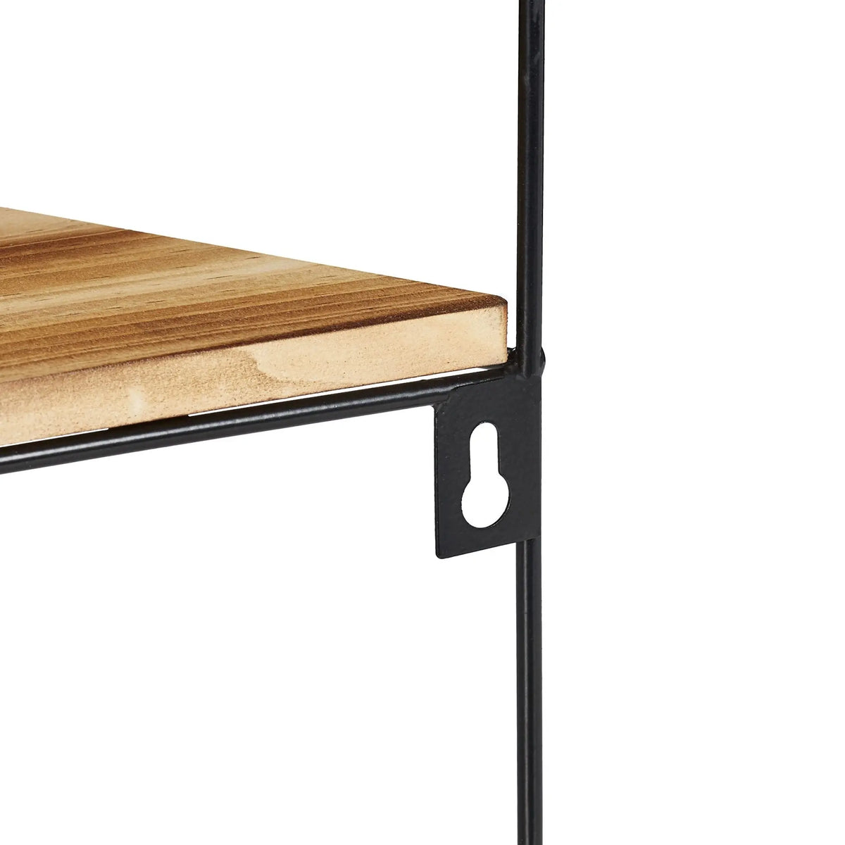 Sechseckiges Wandregal Metall Braun-Schwarz von Relaxdays