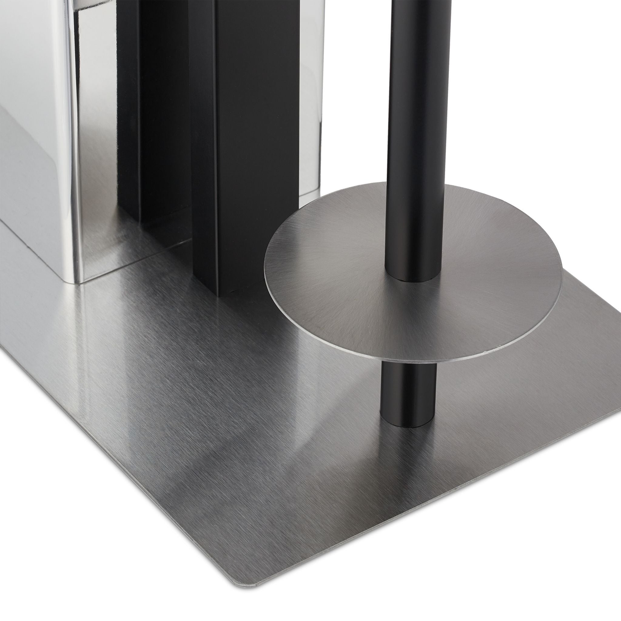 WC Garnitur mit Ablagefläche Schwarz-Silber von Relaxdays