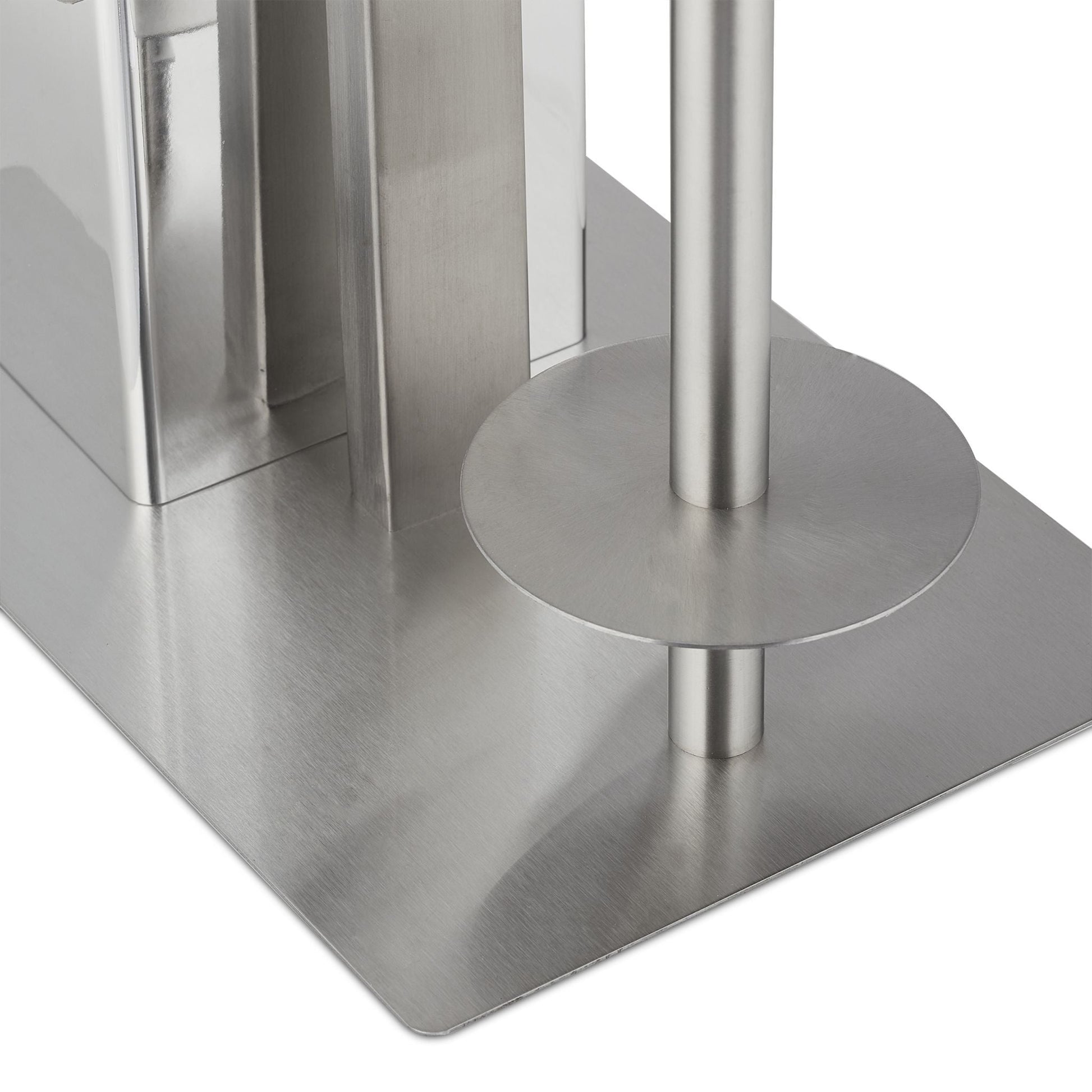 WC Garnitur Edelstahl Schwarz-Silber von Relaxdays