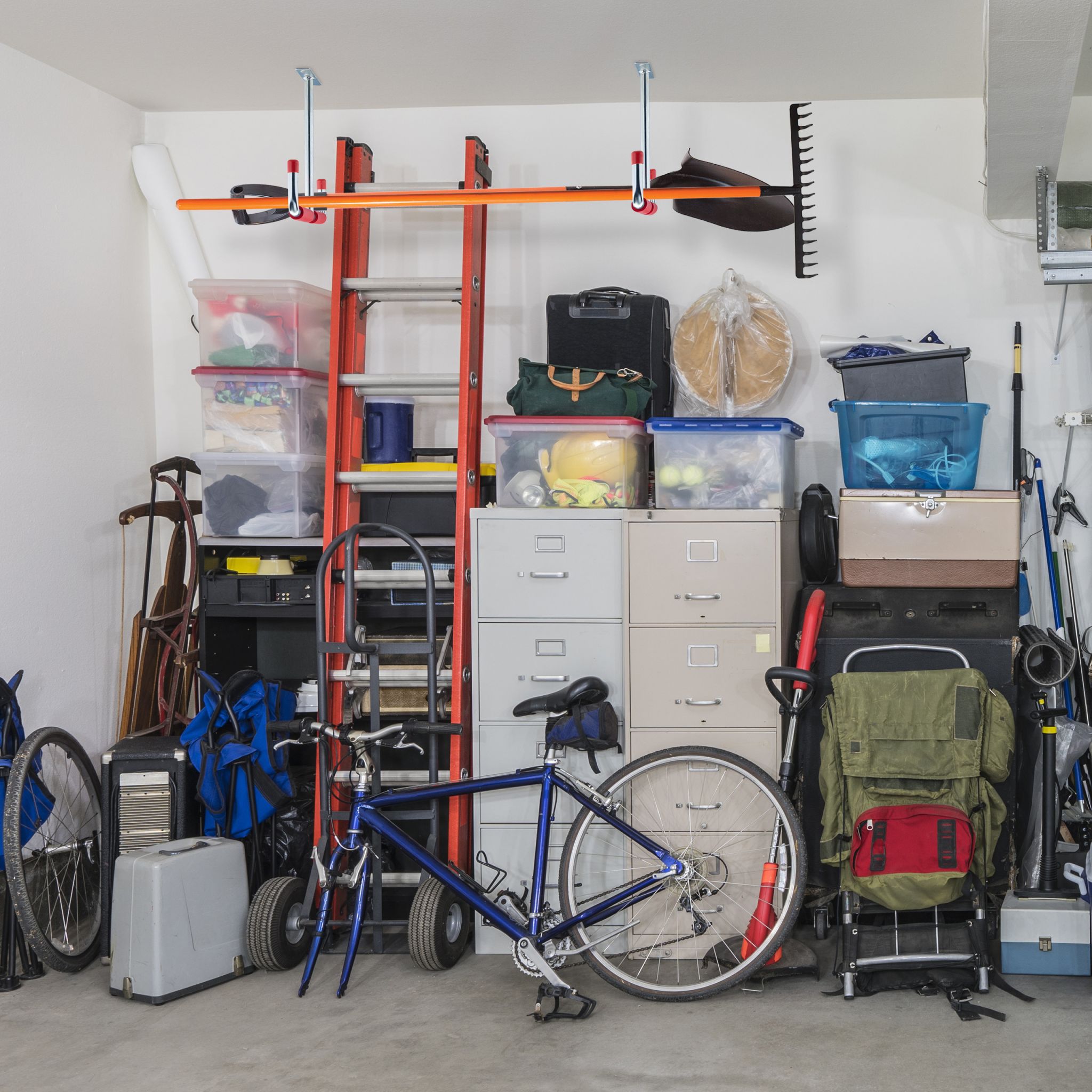 Deckenhaken für Garage 2er-Set Rot-Silber von Relaxdays