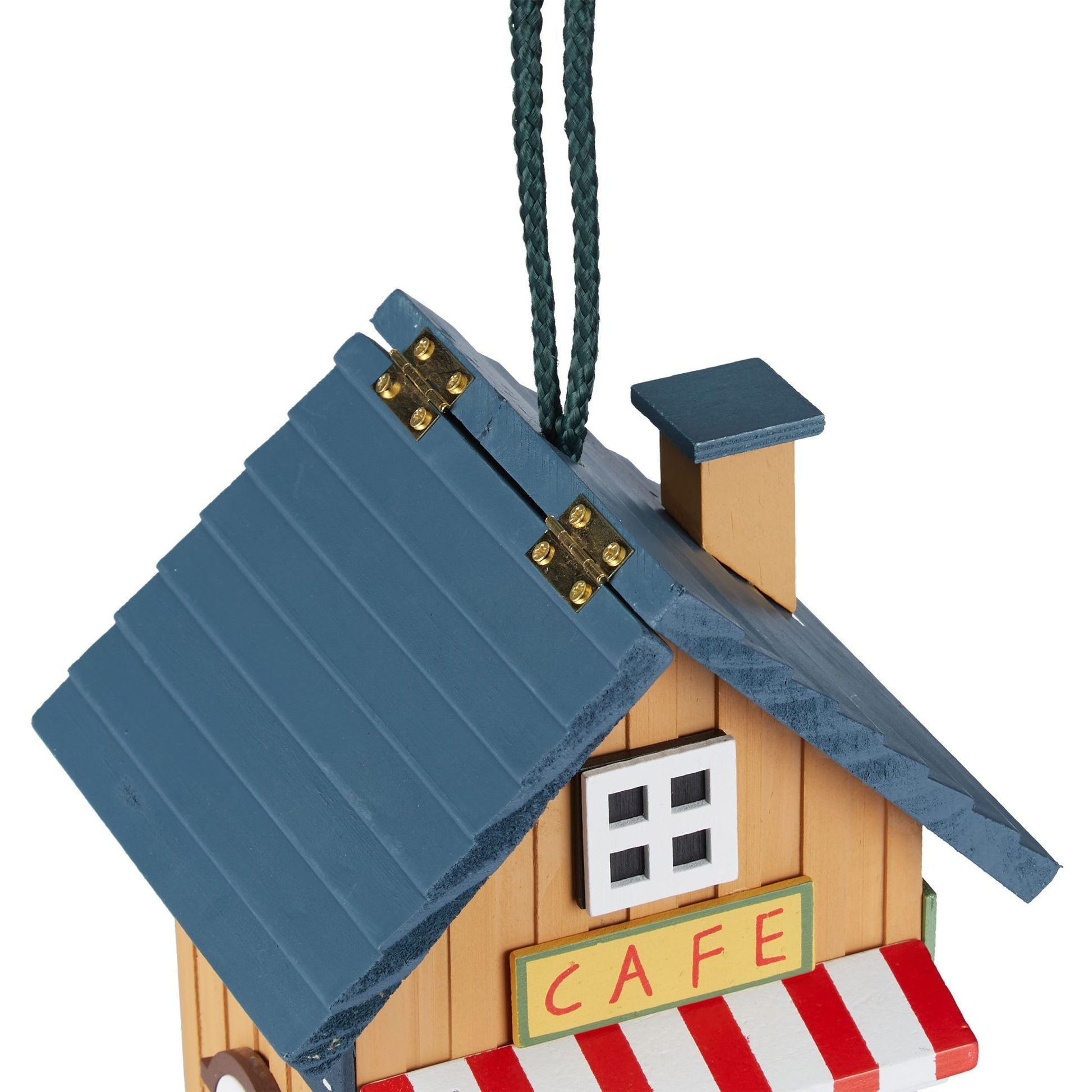 Vogelfutterhaus zum Aufhängen Weiss-Blau-Hellbraun von Relaxdays