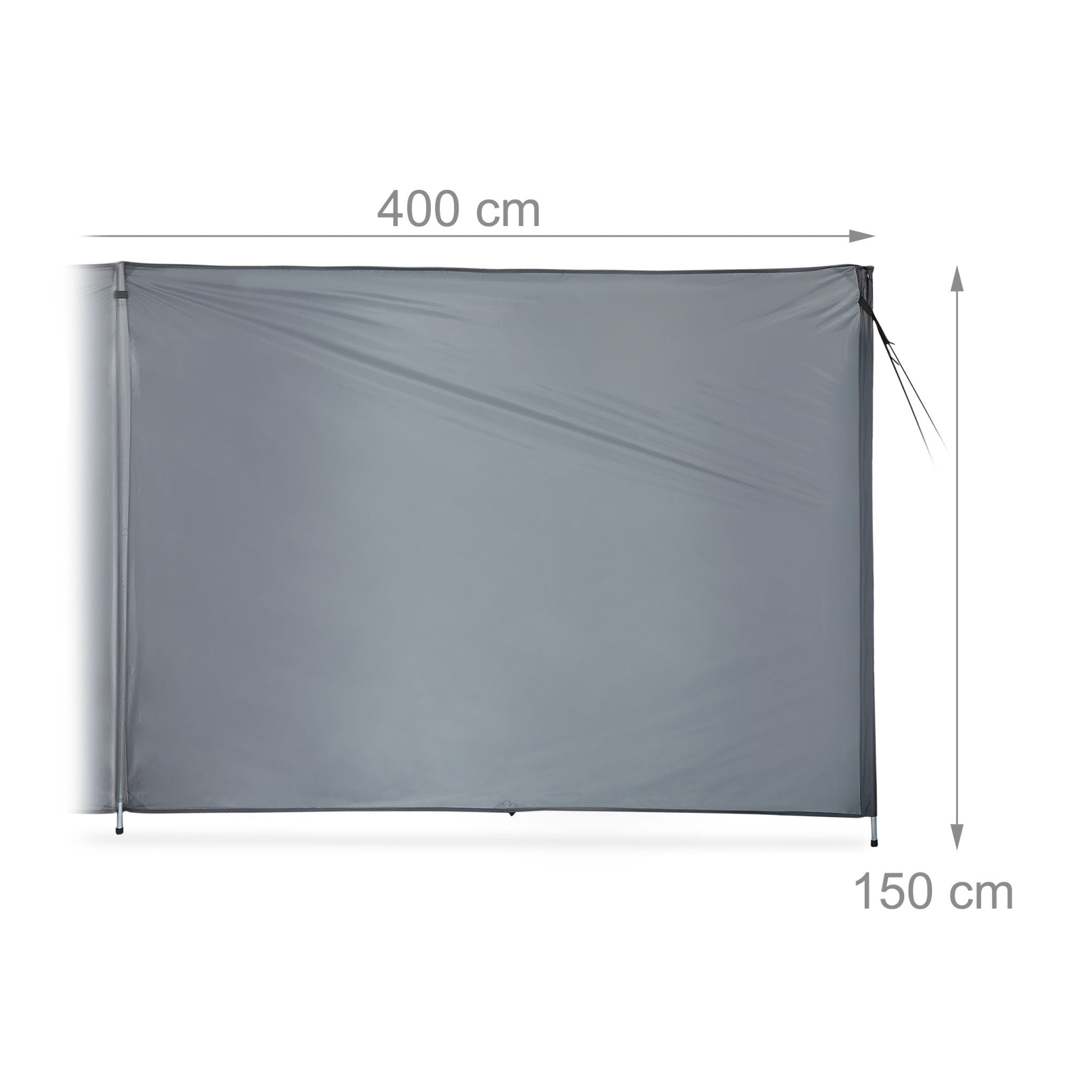 Sicht- und Windschutz 4 Meter Grau von Relaxdays