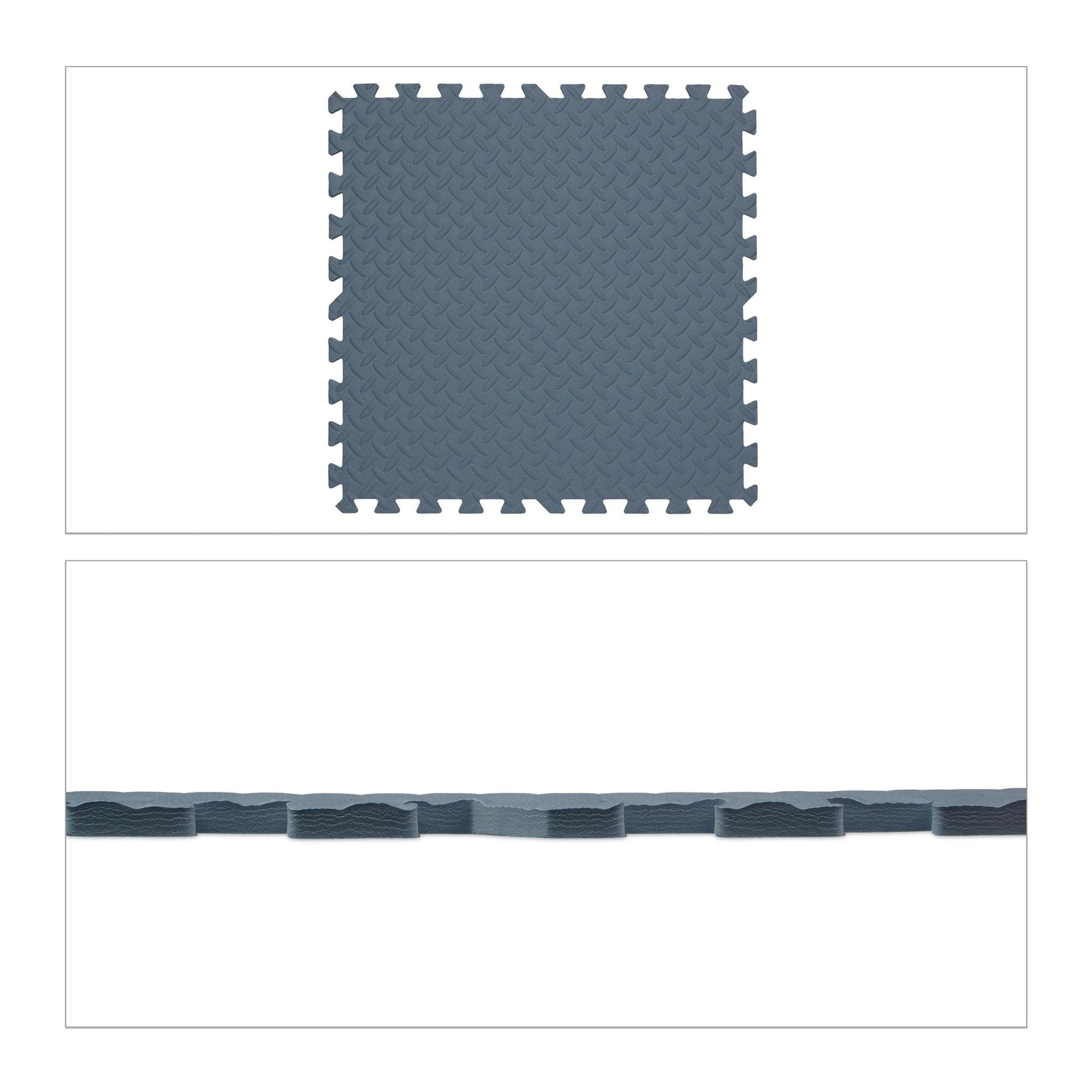 Bodenschutzmatte 8er-Set Grau von Relaxdays