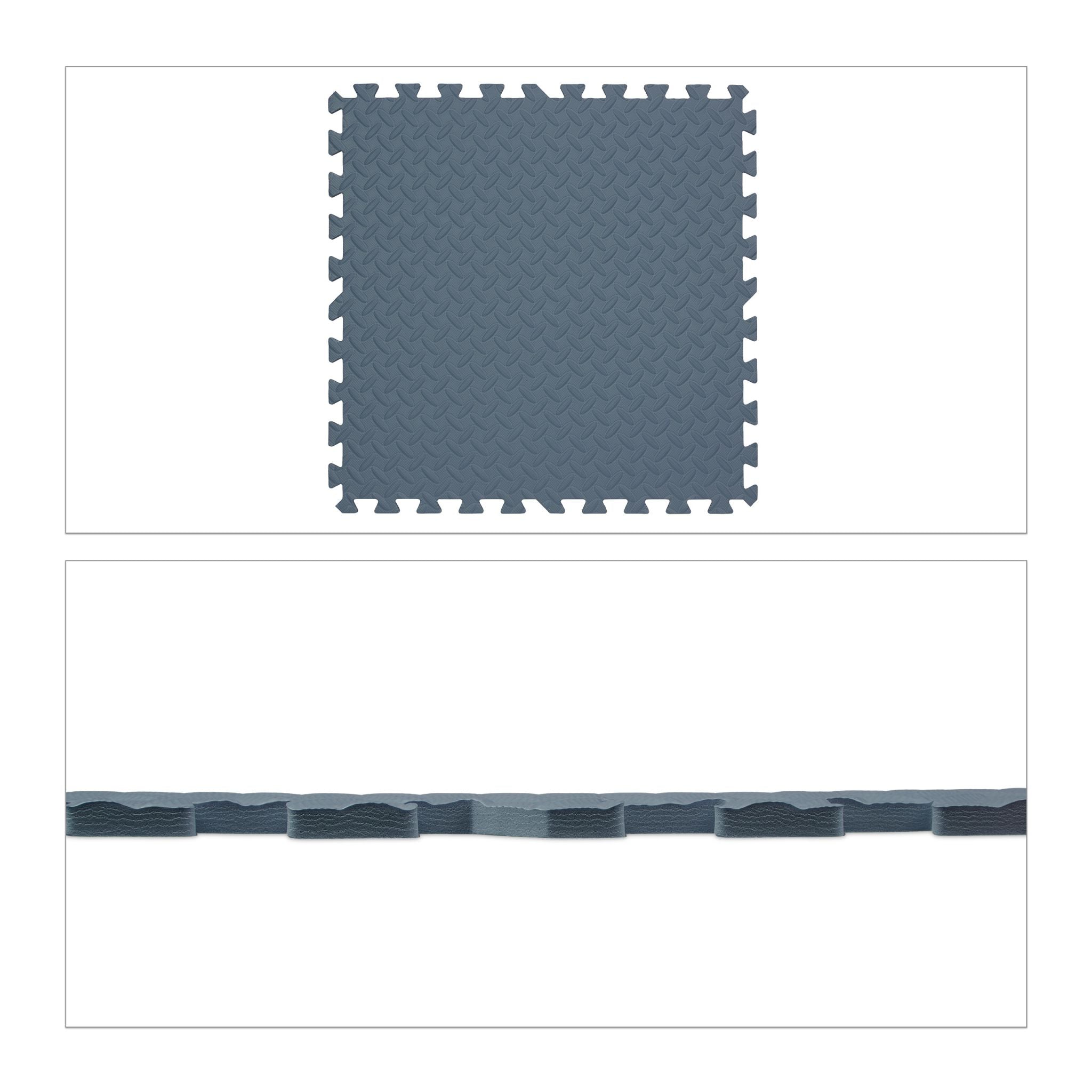 Bodenschutzmatte 8er-Set Grau von Relaxdays