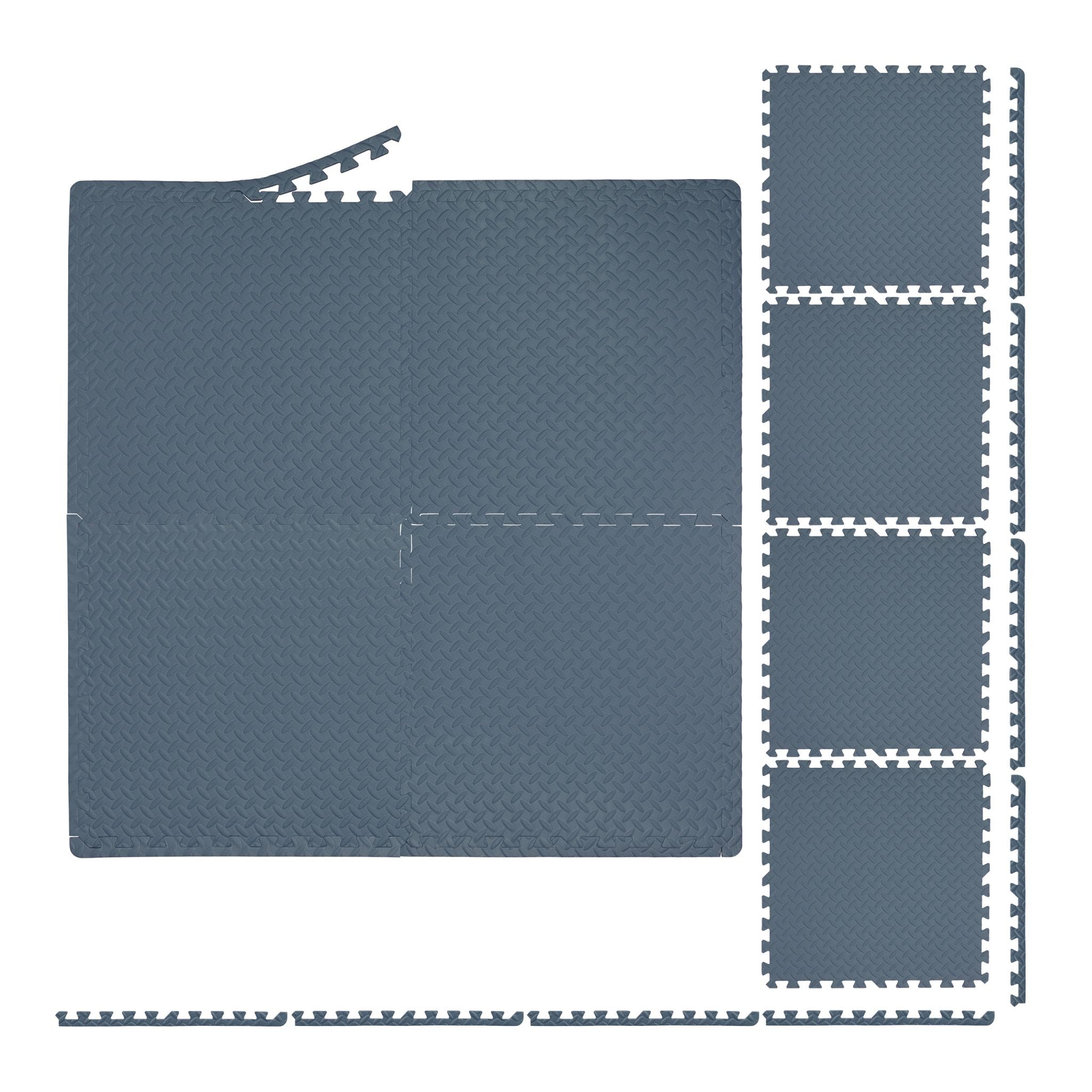 Bodenschutzmatte 8er-Set Grau von Relaxdays