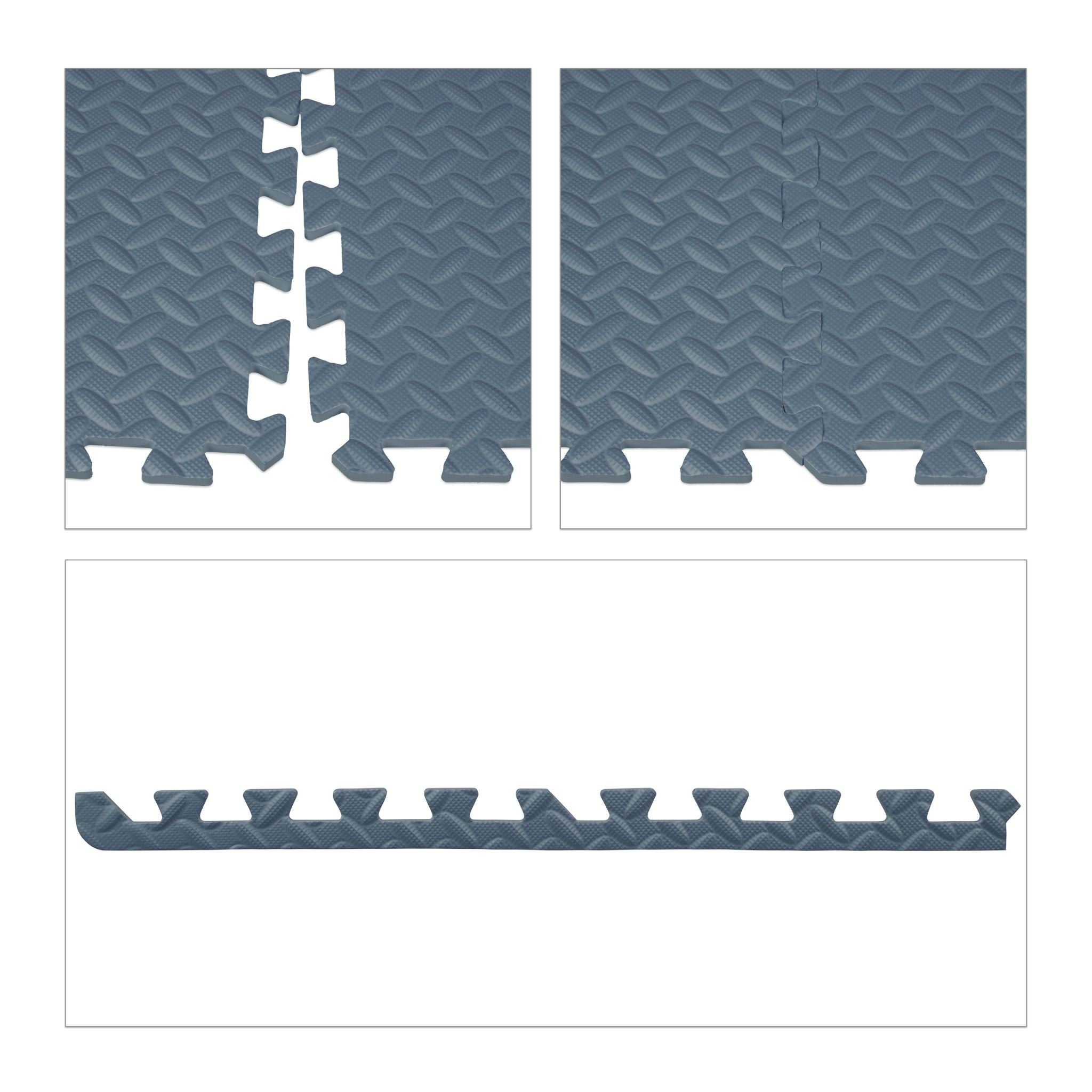Bodenschutzmatte 8er-Set Grau von Relaxdays
