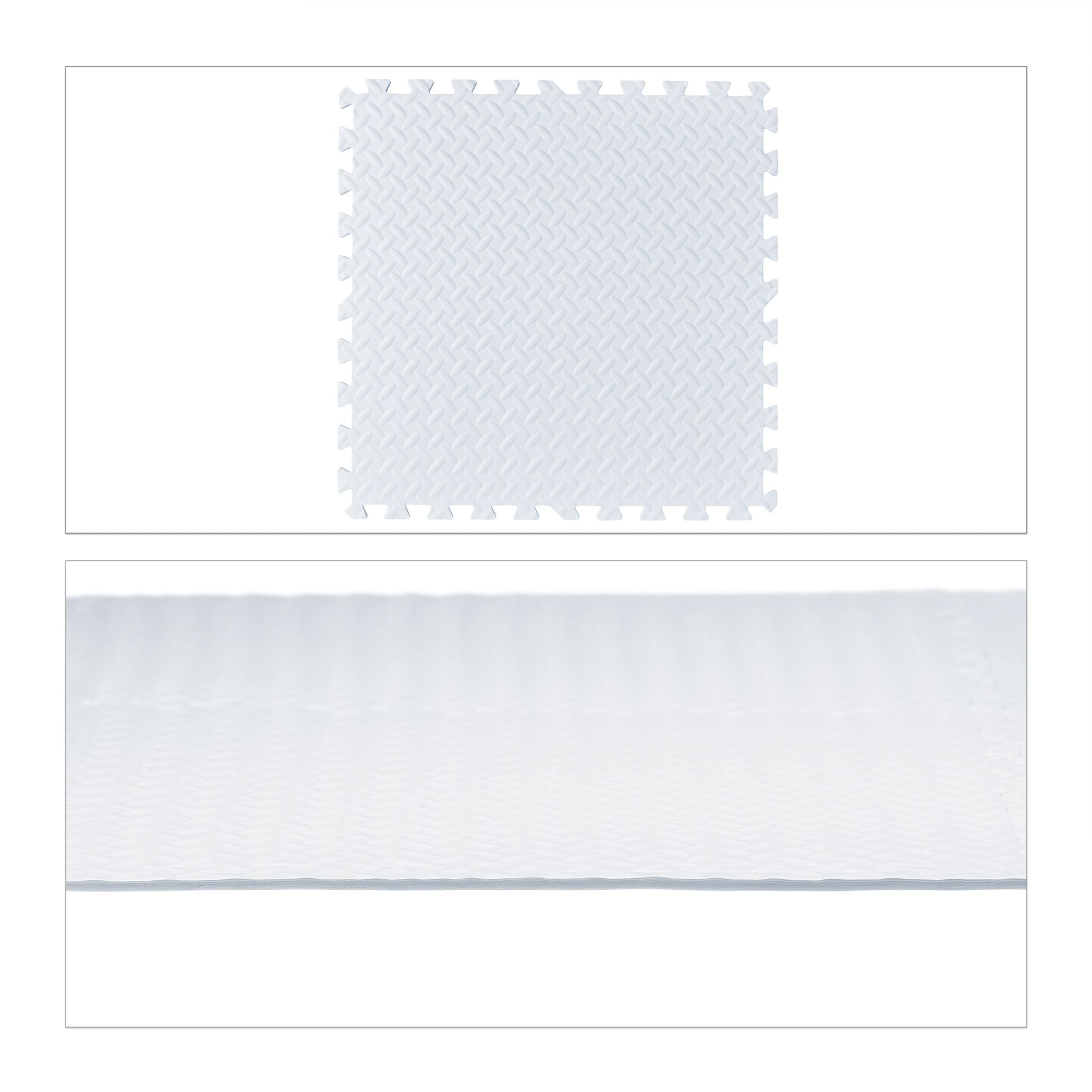 Bodenschutzmatte 8er-Set Weiss von Relaxdays