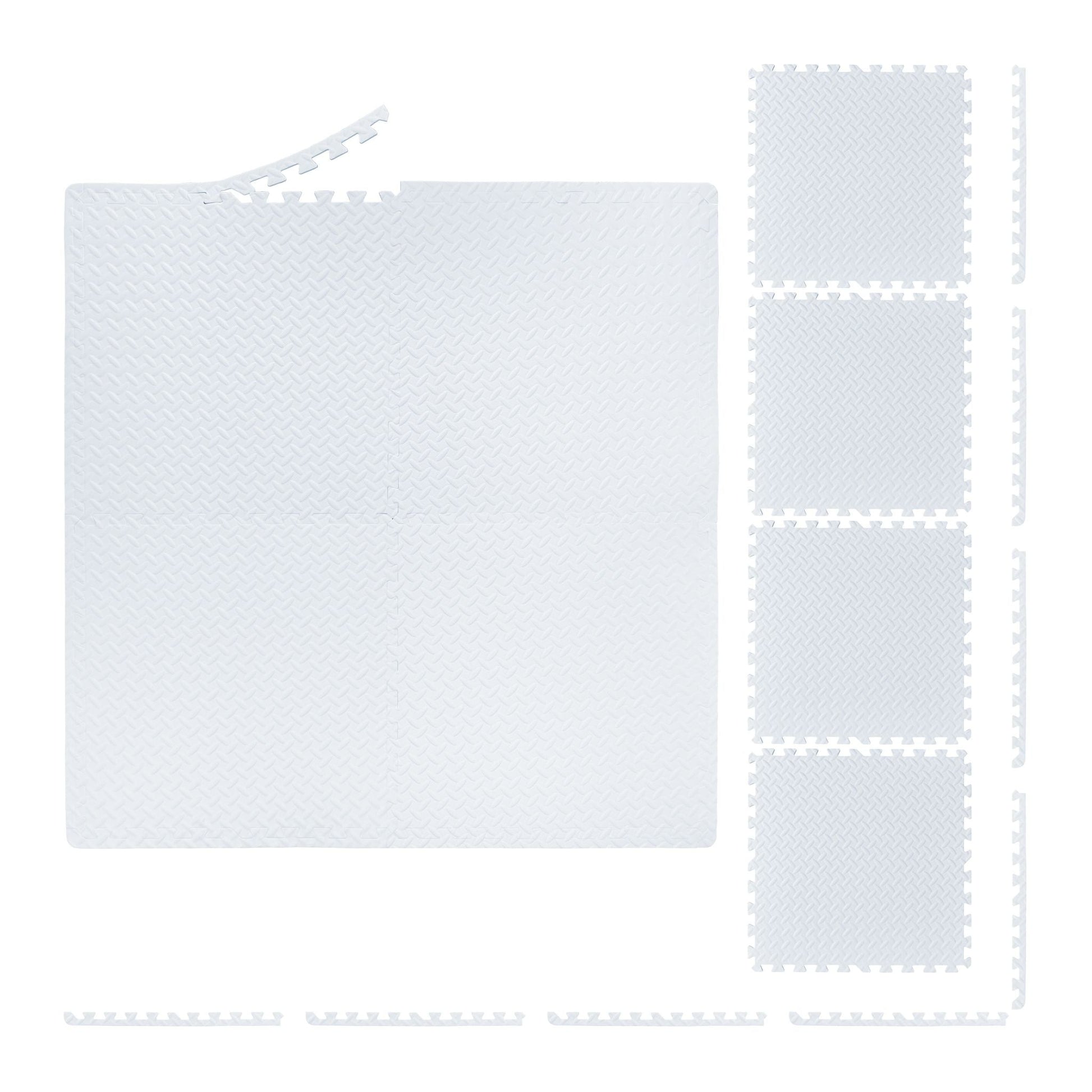 Bodenschutzmatte 8er-Set Weiss von Relaxdays