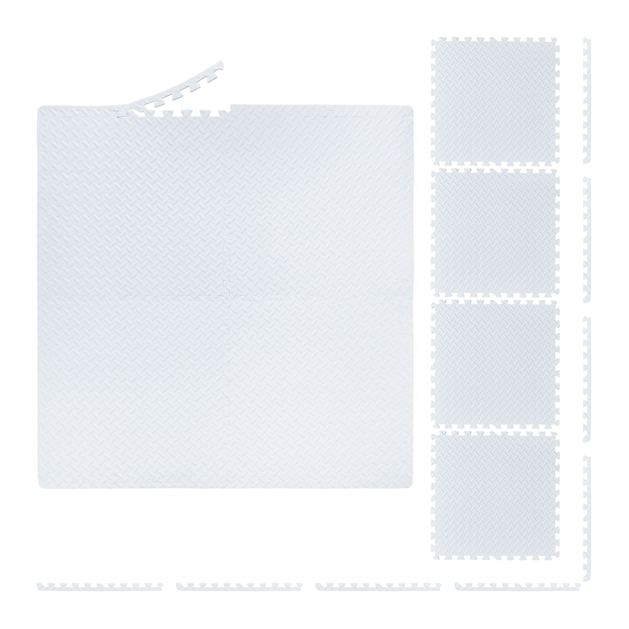Bodenschutzmatte 8er-Set Weiss von Relaxdays