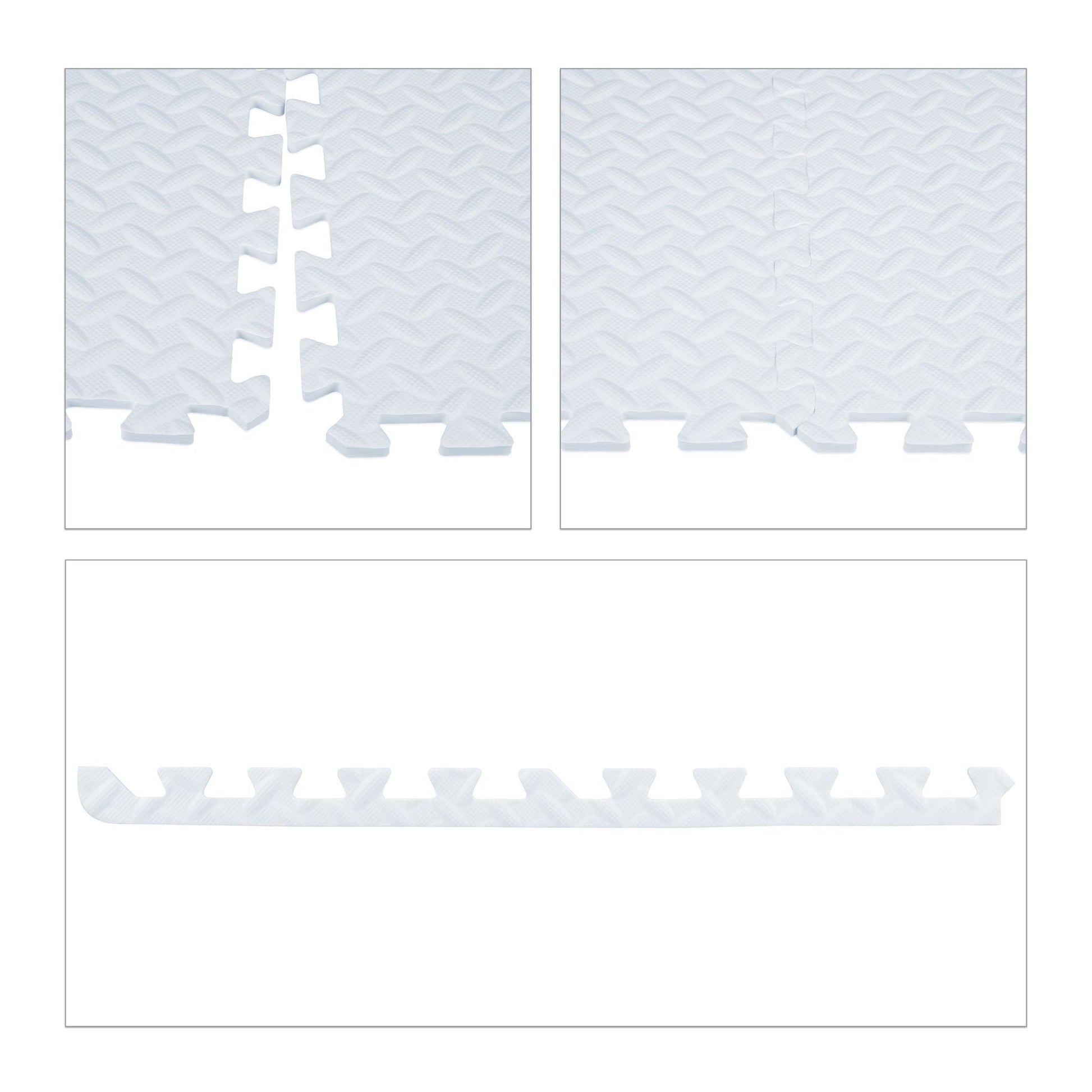 Bodenschutzmatte 8er-Set Weiss von Relaxdays