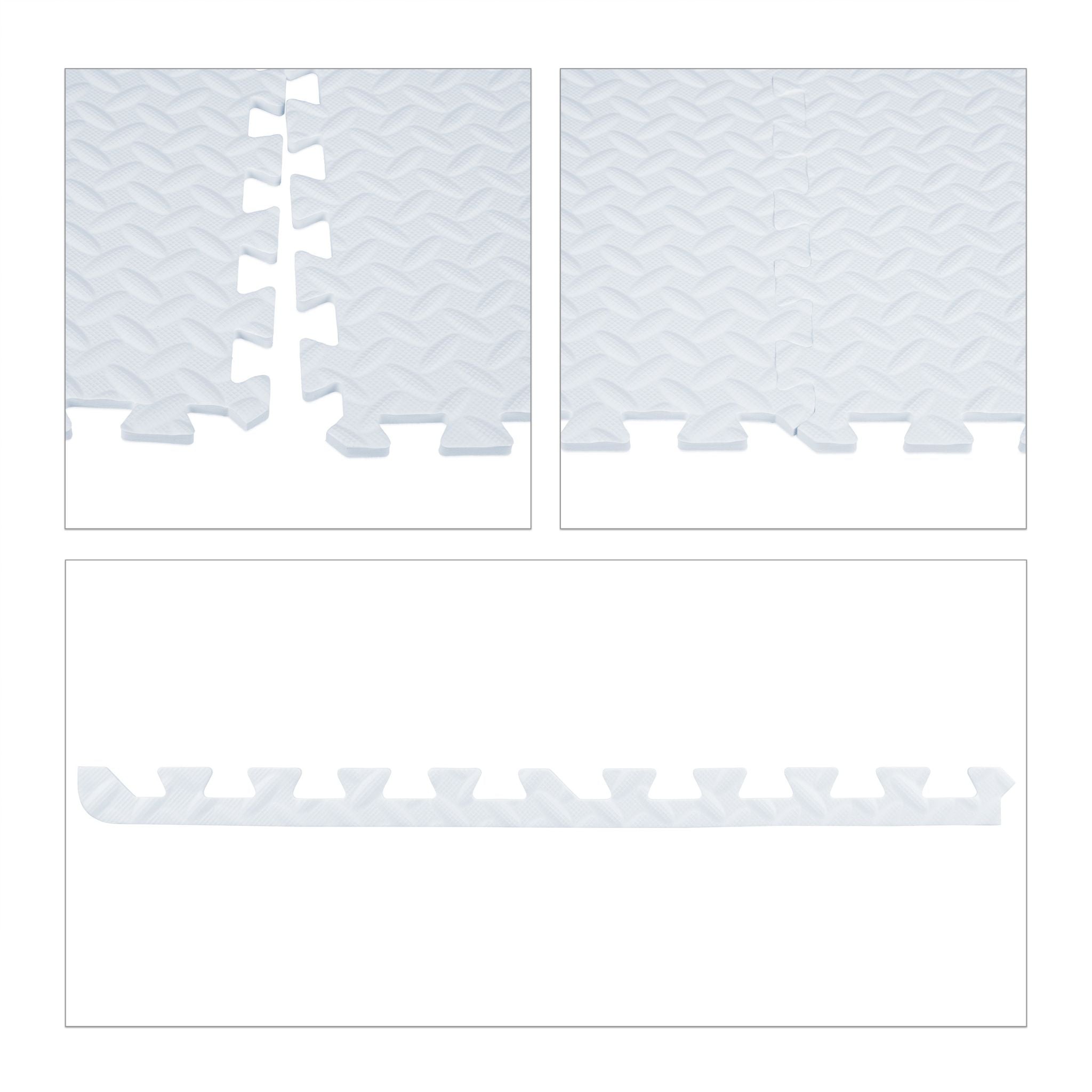 Bodenschutzmatte 8er-Set Weiss von Relaxdays