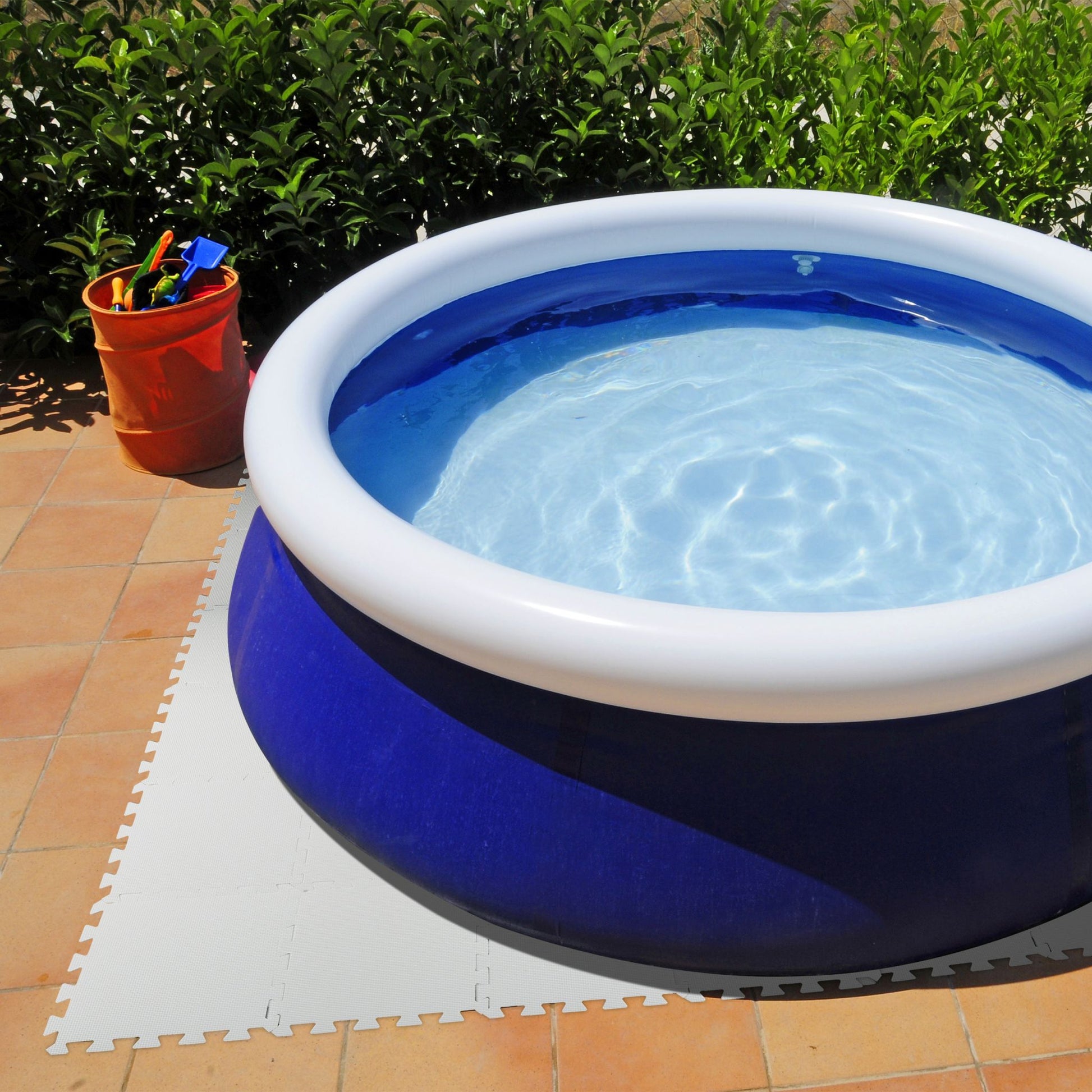 Bodenschutzmatte 30x30cm 24er-Set Weiss von Relaxdays